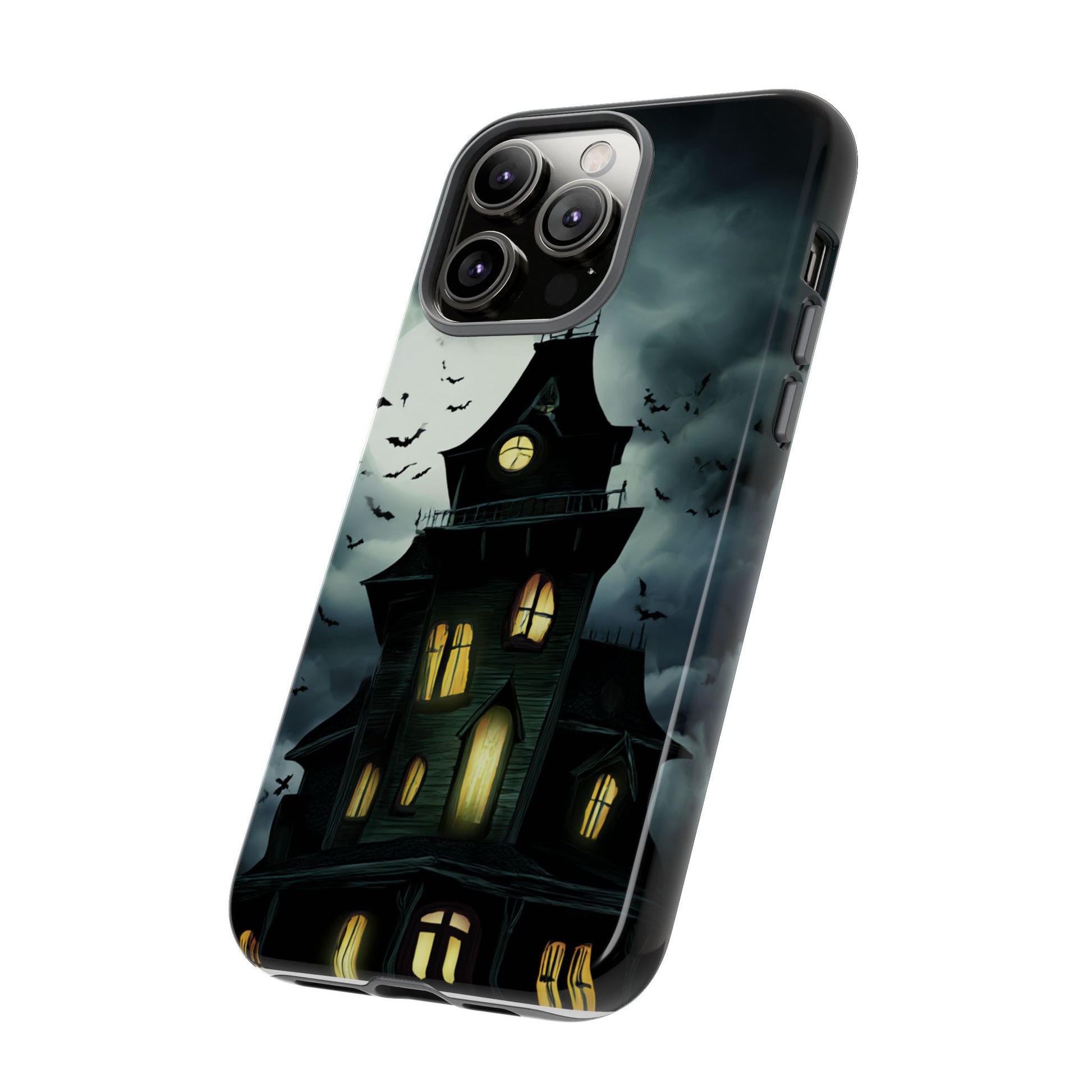 Gothic Haunted House Phone Case, Spooky Halloween Accessory, Creepy Gift for Horror Lovers, Unique Mobile Cover, Fall Decoration
