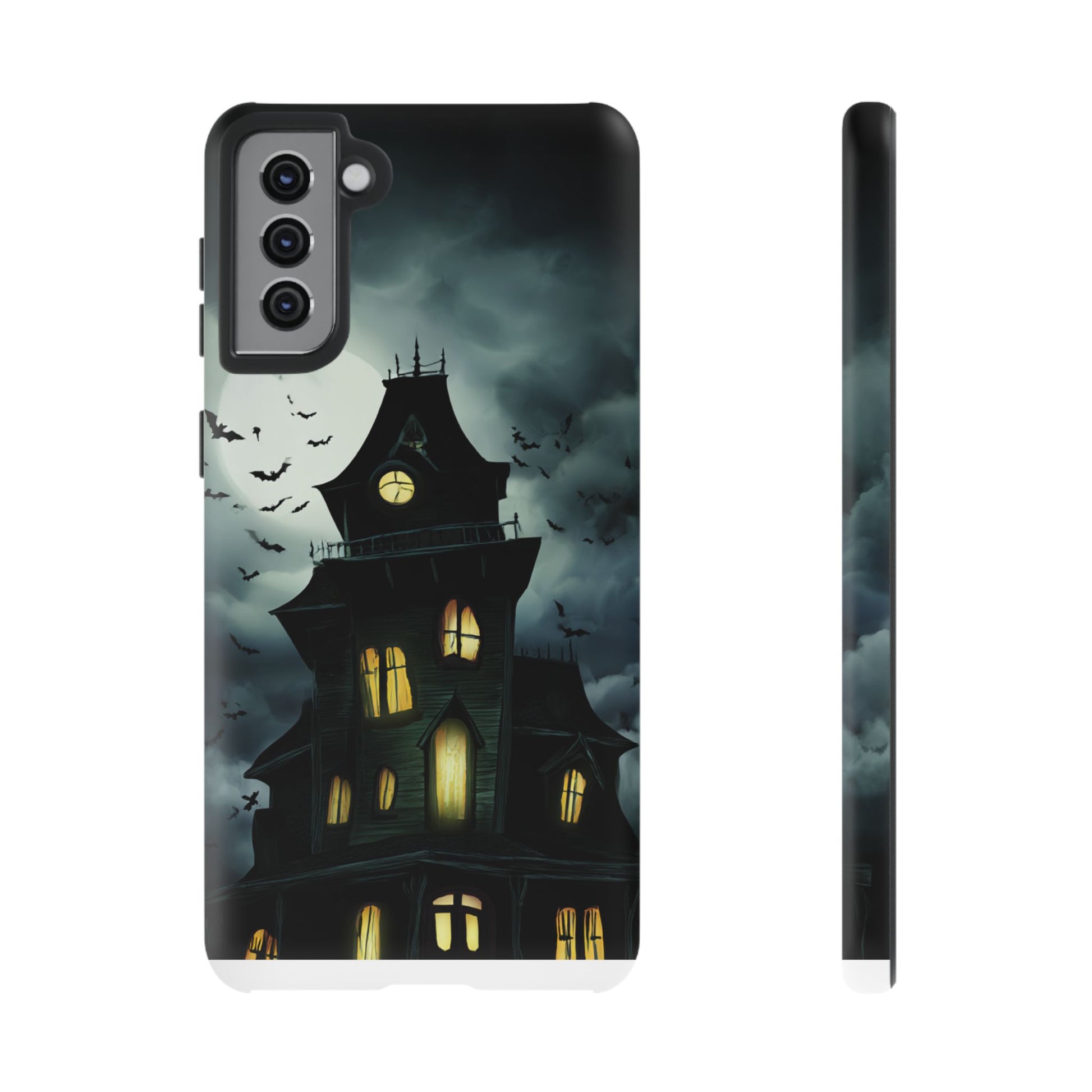 Gothic Haunted House Phone Case, Spooky Halloween Accessory, Creepy Gift for Horror Lovers, Unique Mobile Cover, Fall Decoration