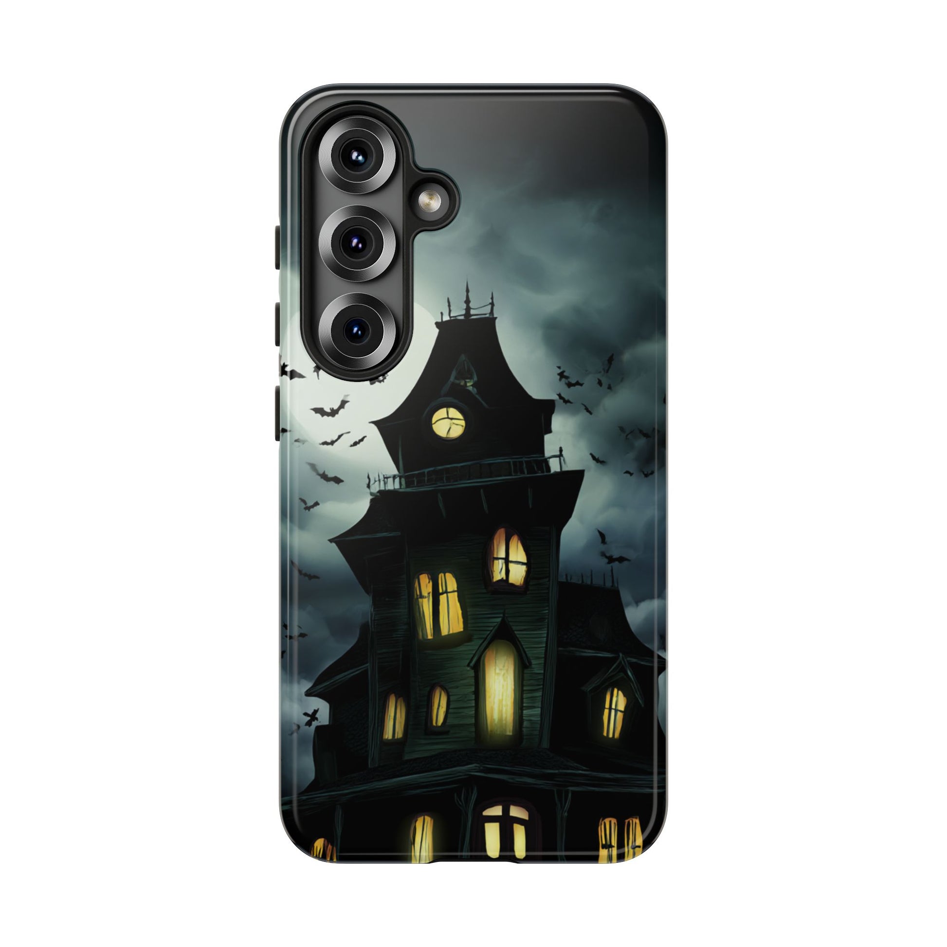 Gothic Haunted House Phone Case, Spooky Halloween Accessory, Creepy Gift for Horror Lovers, Unique Mobile Cover, Fall Decoration