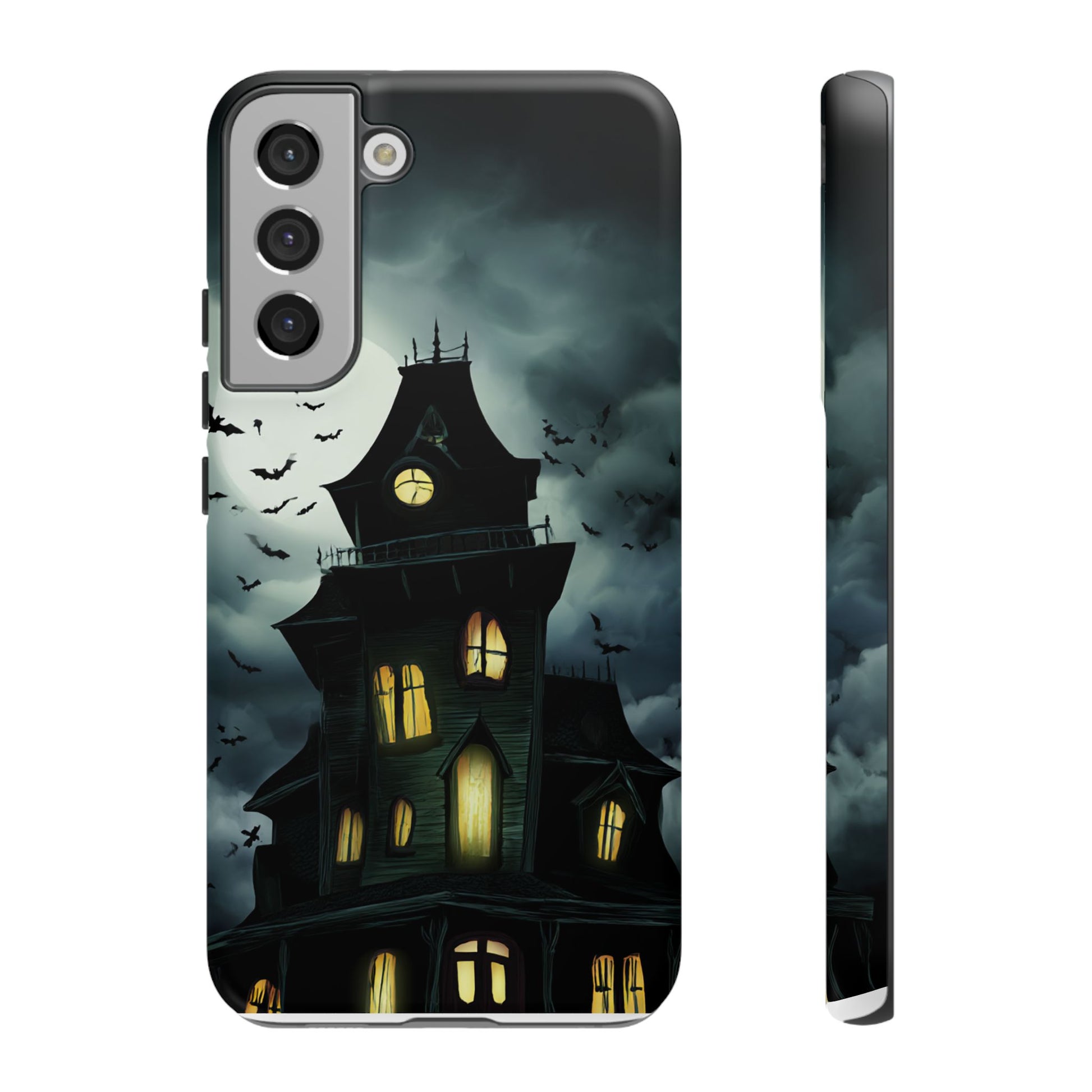 Gothic Haunted House Phone Case, Spooky Halloween Accessory, Creepy Gift for Horror Lovers, Unique Mobile Cover, Fall Decoration