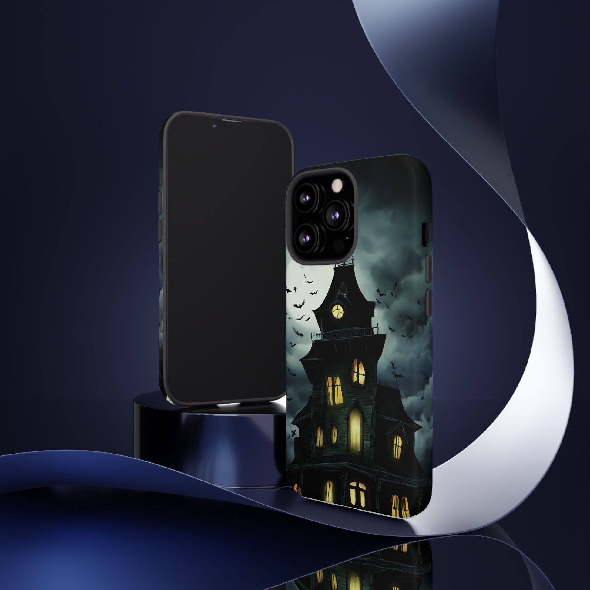 Gothic Haunted House Phone Case, Spooky Halloween Accessory, Creepy Gift for Horror Lovers, Unique Mobile Cover, Fall Decoration