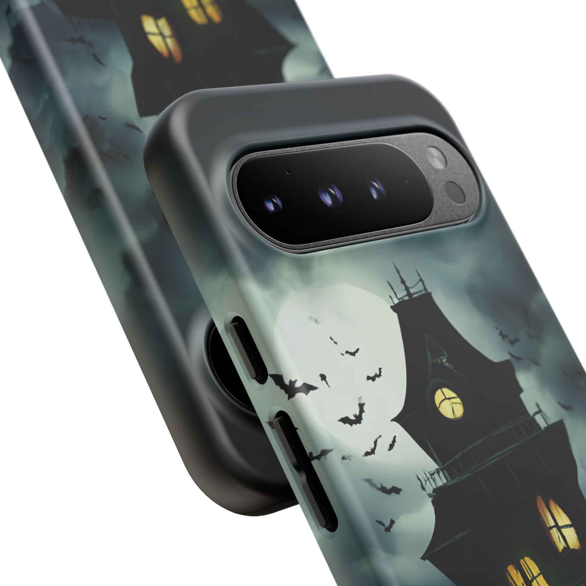 Gothic Haunted House Phone Case, Spooky Halloween Accessory, Creepy Gift for Horror Lovers, Unique Mobile Cover, Fall Decoration