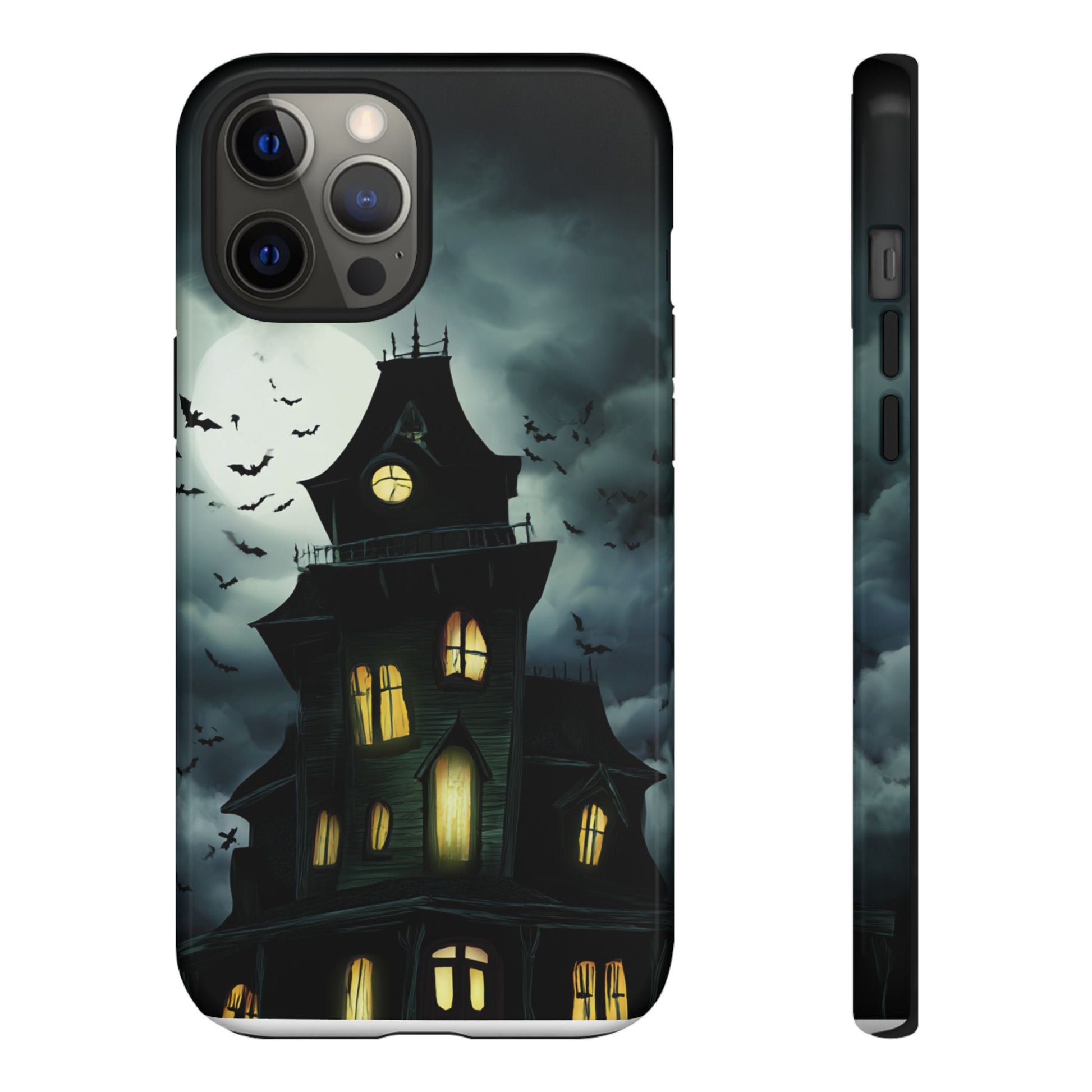 Gothic Haunted House Phone Case, Spooky Halloween Accessory, Creepy Gift for Horror Lovers, Unique Mobile Cover, Fall Decoration