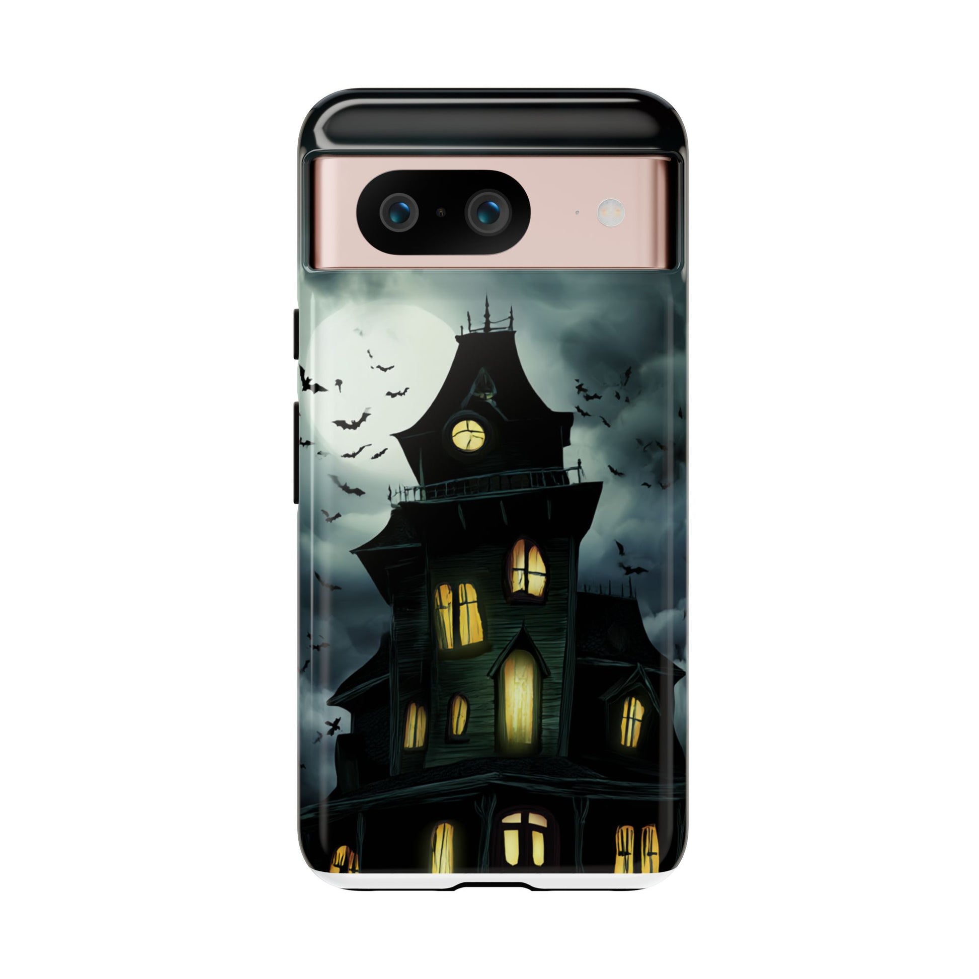 Gothic Haunted House Phone Case, Spooky Halloween Accessory, Creepy Gift for Horror Lovers, Unique Mobile Cover, Fall Decoration