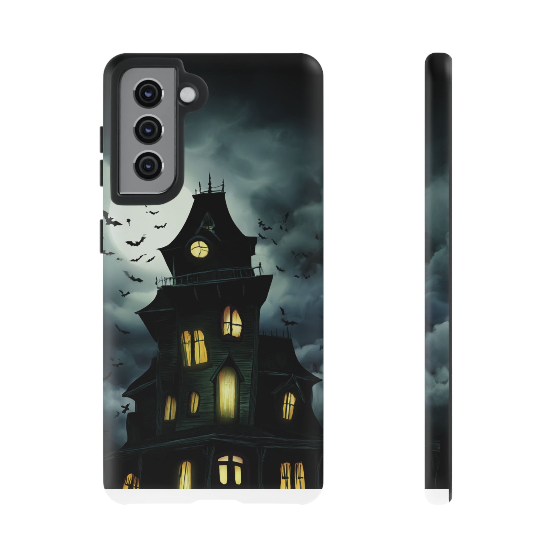 Gothic Haunted House Phone Case, Spooky Halloween Accessory, Creepy Gift for Horror Lovers, Unique Mobile Cover, Fall Decoration