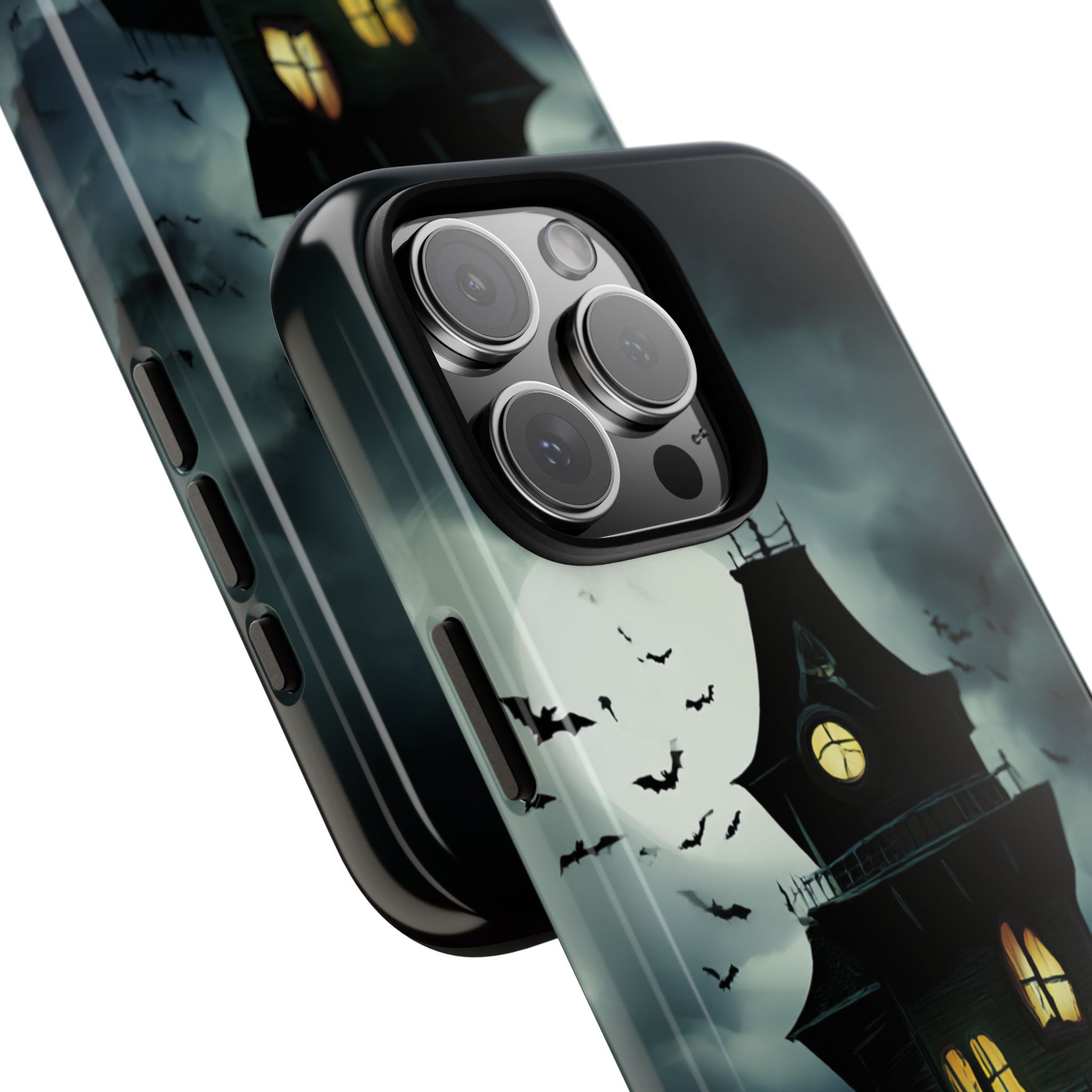 Gothic Haunted House Phone Case, Spooky Halloween Accessory, Creepy Gift for Horror Lovers, Unique Mobile Cover, Fall Decoration