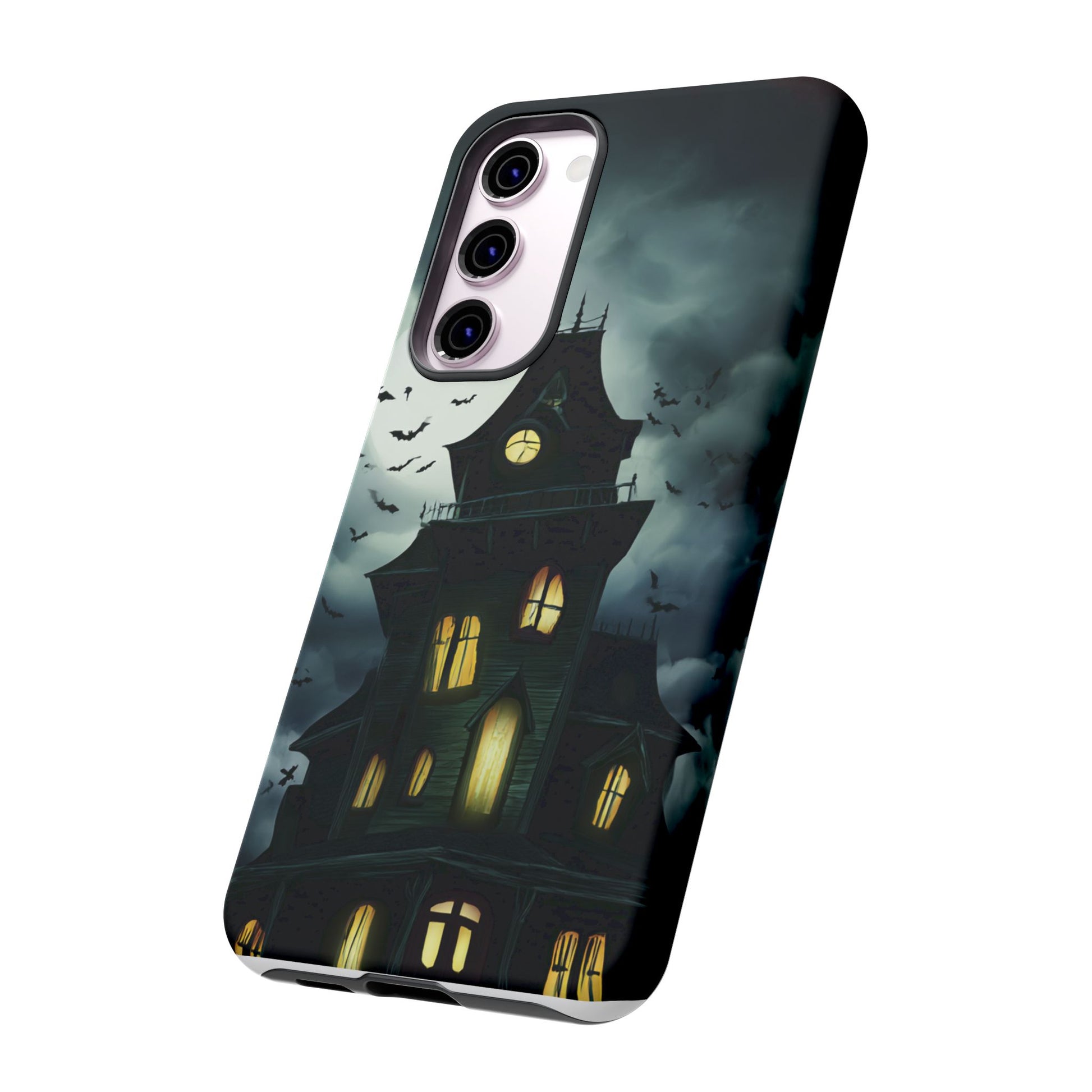Gothic Haunted House Phone Case, Spooky Halloween Accessory, Creepy Gift for Horror Lovers, Unique Mobile Cover, Fall Decoration