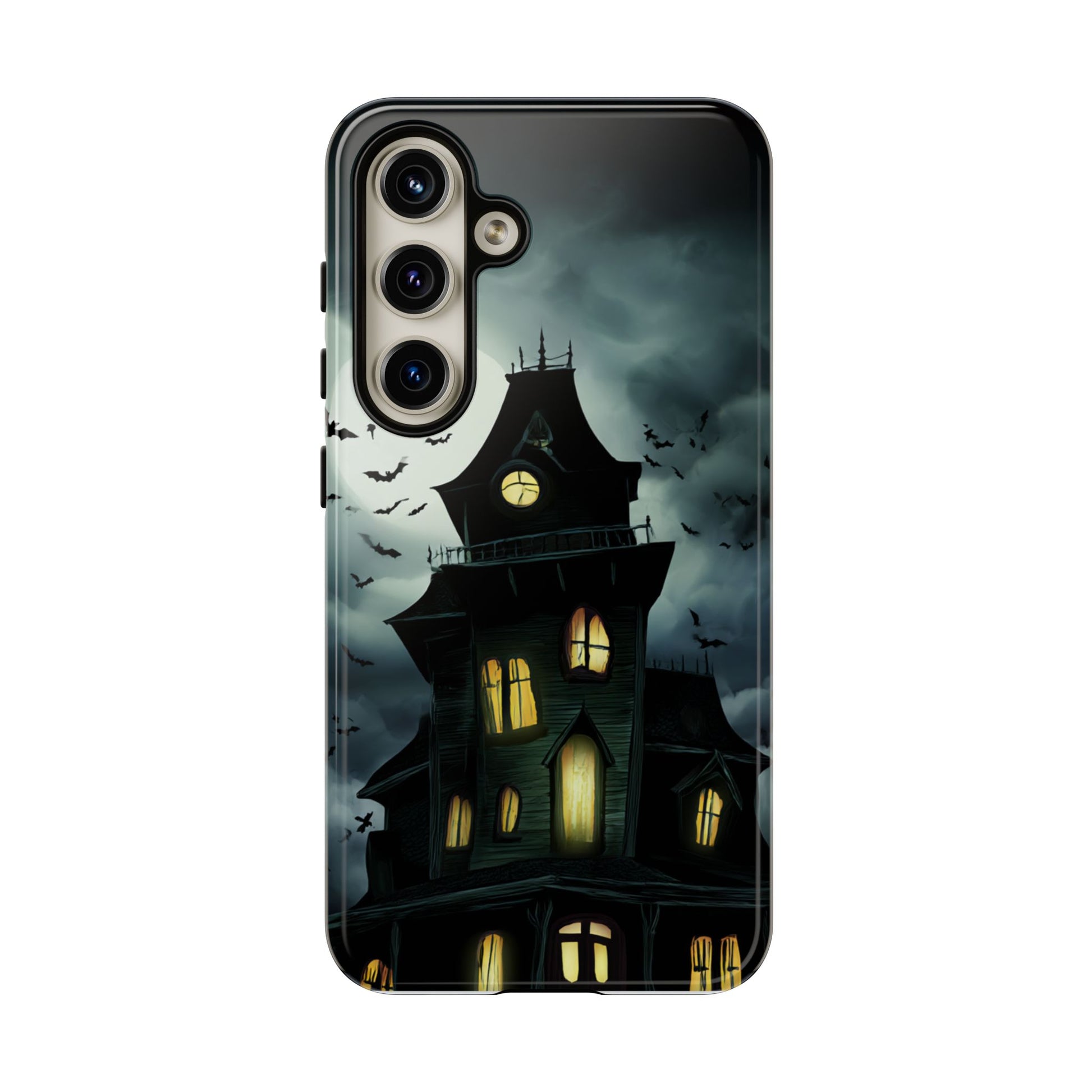 Gothic Haunted House Phone Case, Spooky Halloween Accessory, Creepy Gift for Horror Lovers, Unique Mobile Cover, Fall Decoration