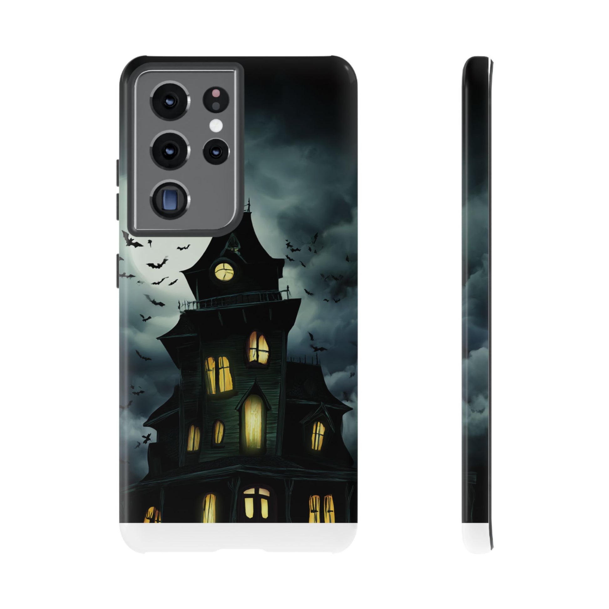 Gothic Haunted House Phone Case, Spooky Halloween Accessory, Creepy Gift for Horror Lovers, Unique Mobile Cover, Fall Decoration