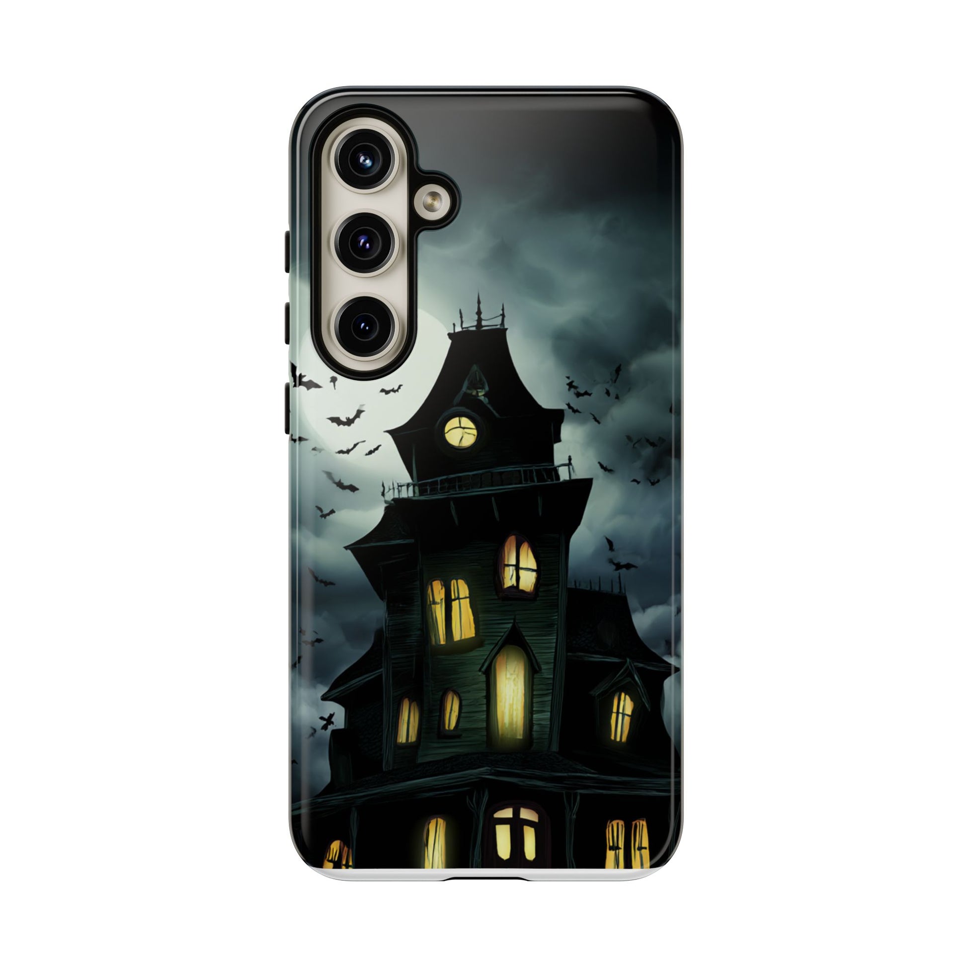 Gothic Haunted House Phone Case, Spooky Halloween Accessory, Creepy Gift for Horror Lovers, Unique Mobile Cover, Fall Decoration