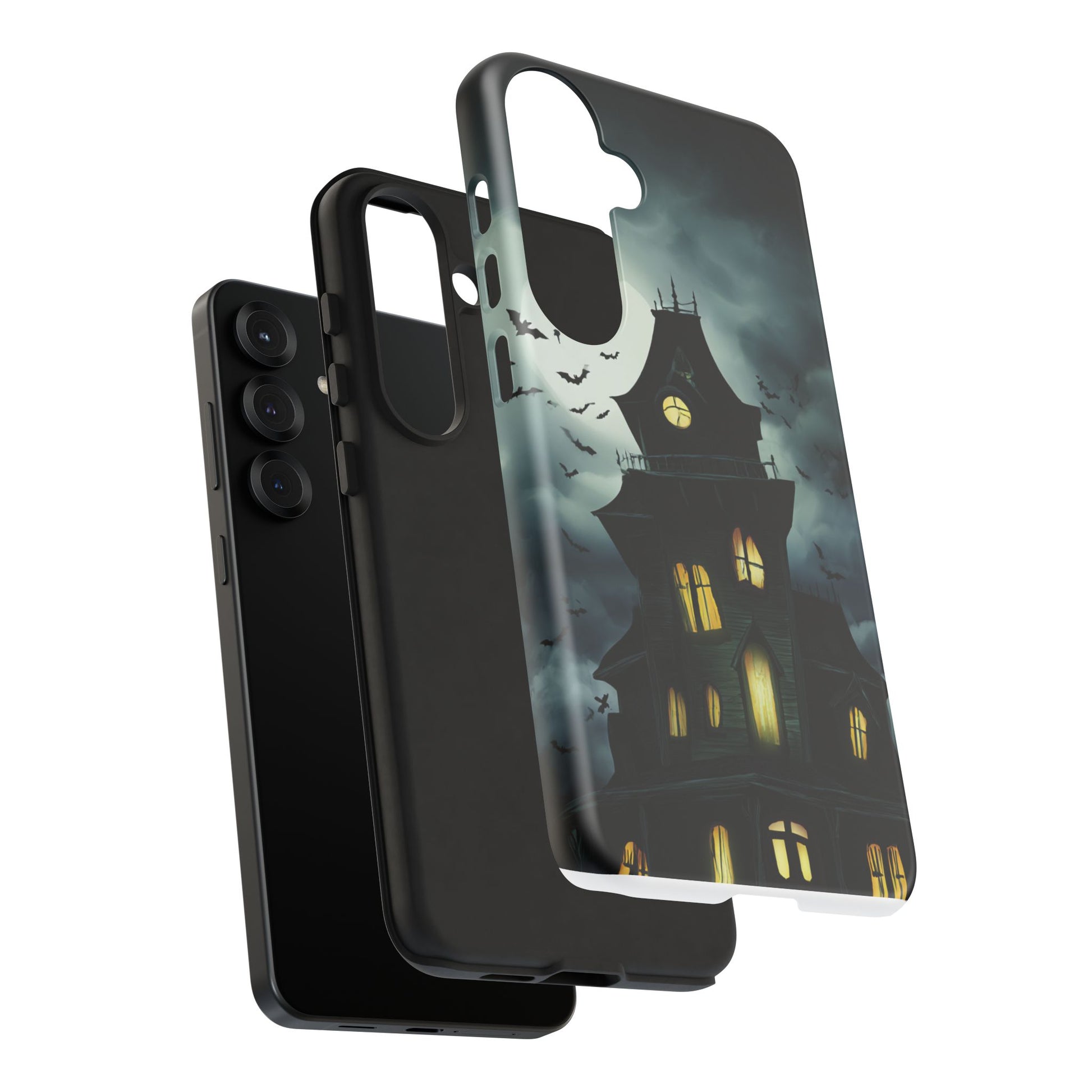 Gothic Haunted House Phone Case, Spooky Halloween Accessory, Creepy Gift for Horror Lovers, Unique Mobile Cover, Fall Decoration