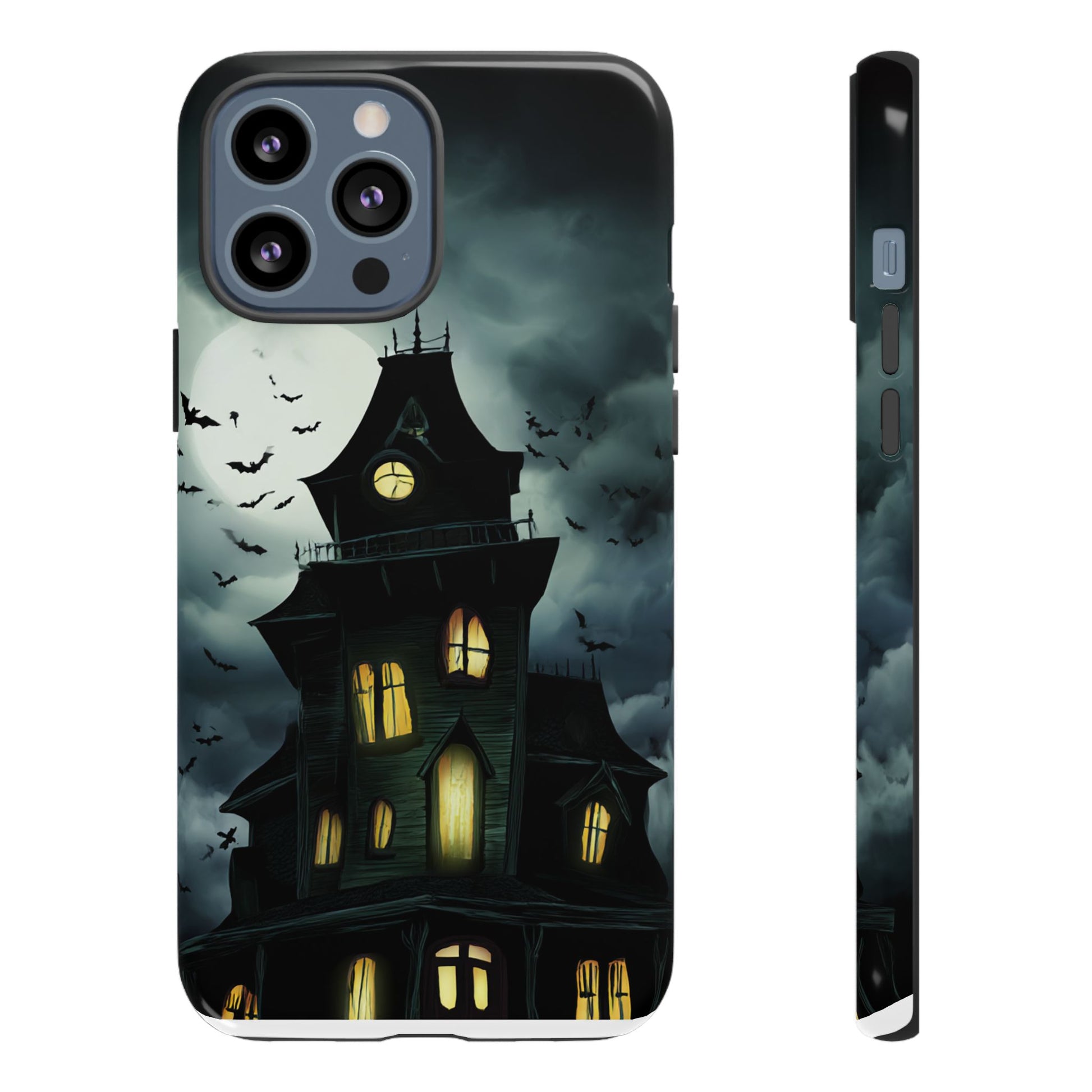 Gothic Haunted House Phone Case, Spooky Halloween Accessory, Creepy Gift for Horror Lovers, Unique Mobile Cover, Fall Decoration