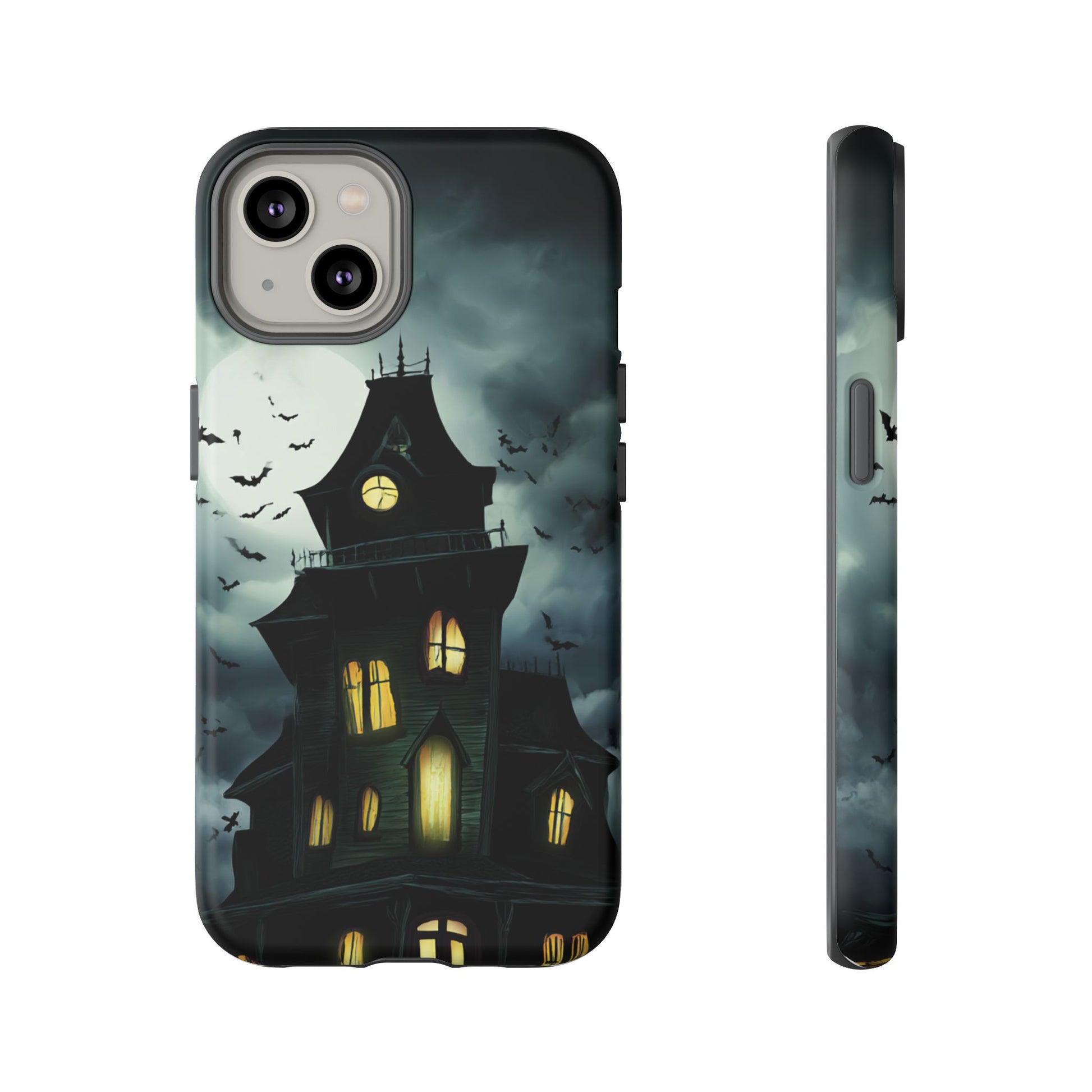 Gothic Haunted House Phone Case, Spooky Halloween Accessory, Creepy Gift for Horror Lovers, Unique Mobile Cover, Fall Decoration