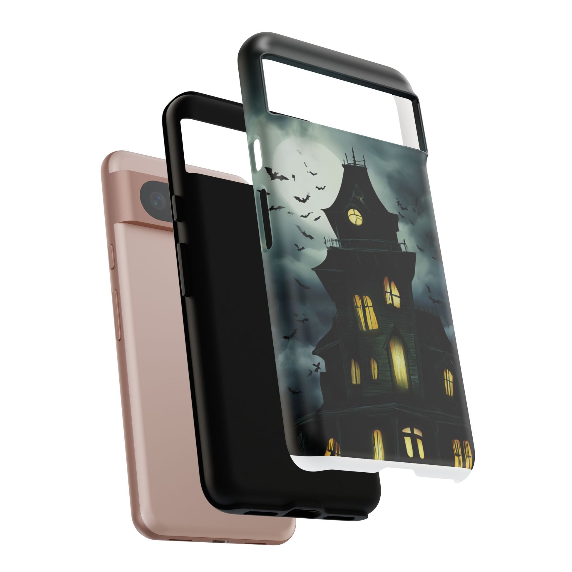 Gothic Haunted House Phone Case, Spooky Halloween Accessory, Creepy Gift for Horror Lovers, Unique Mobile Cover, Fall Decoration
