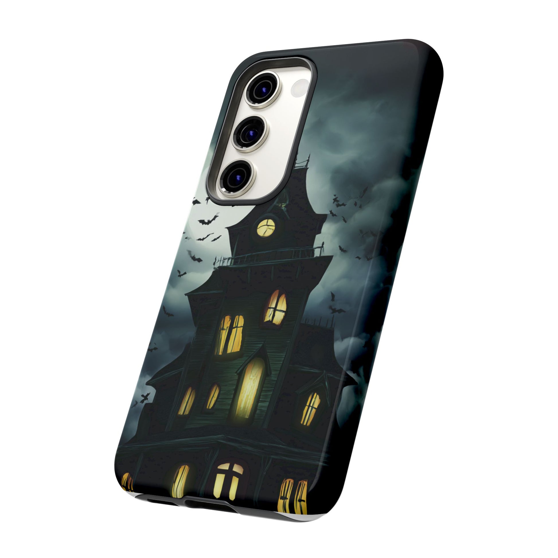 Gothic Haunted House Phone Case, Spooky Halloween Accessory, Creepy Gift for Horror Lovers, Unique Mobile Cover, Fall Decoration