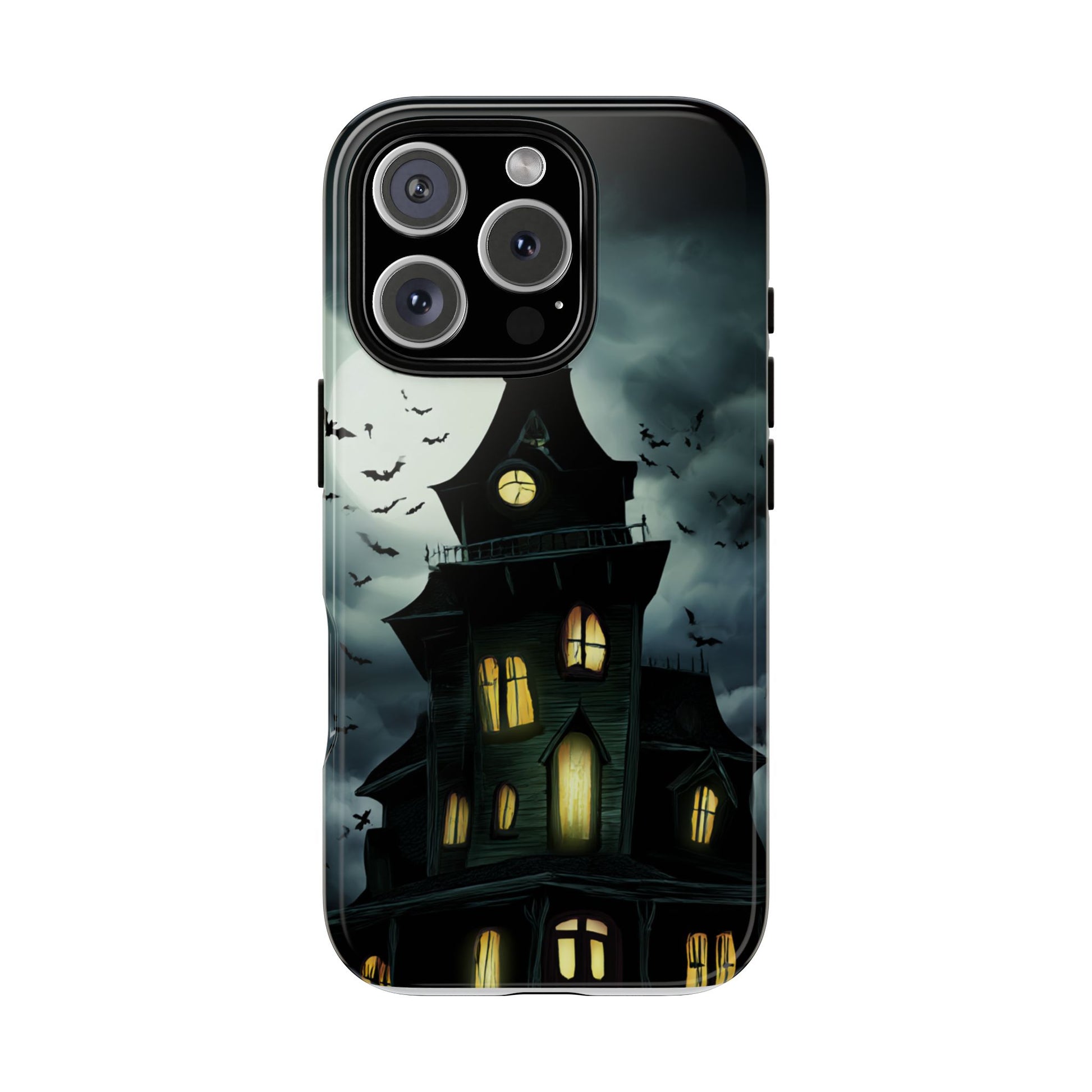 Gothic Haunted House Phone Case, Spooky Halloween Accessory, Creepy Gift for Horror Lovers, Unique Mobile Cover, Fall Decoration