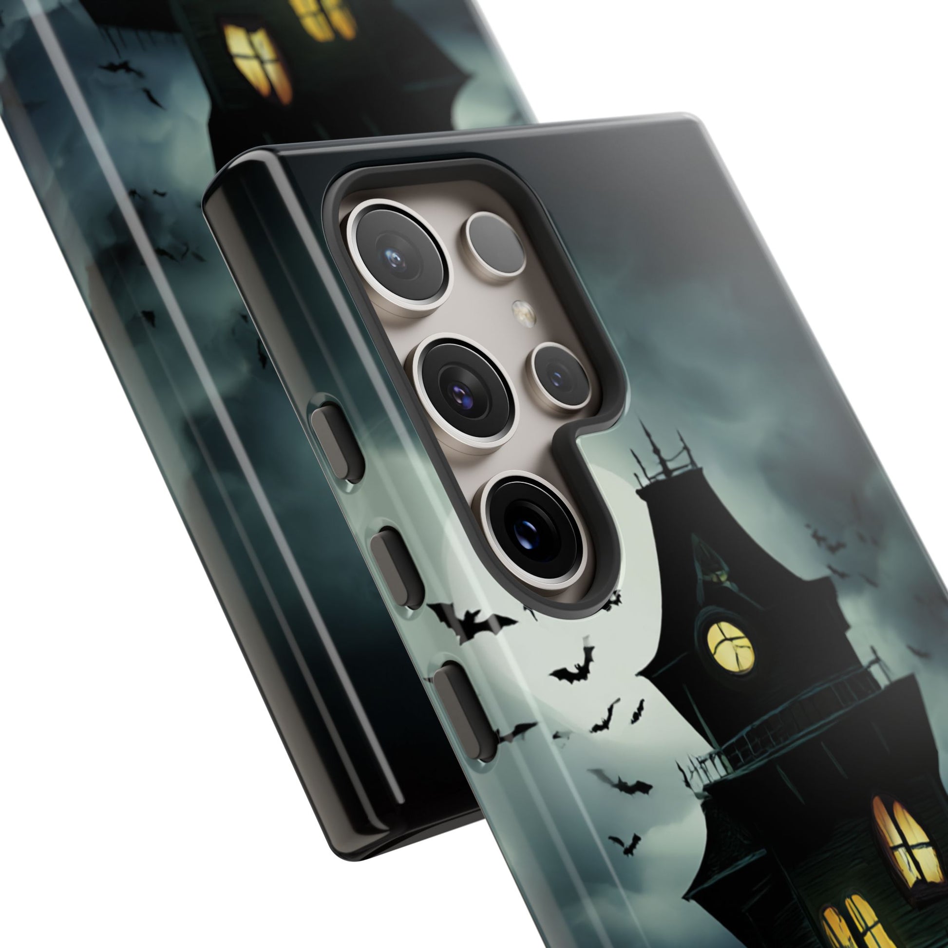 Gothic Haunted House Phone Case, Spooky Halloween Accessory, Creepy Gift for Horror Lovers, Unique Mobile Cover, Fall Decoration