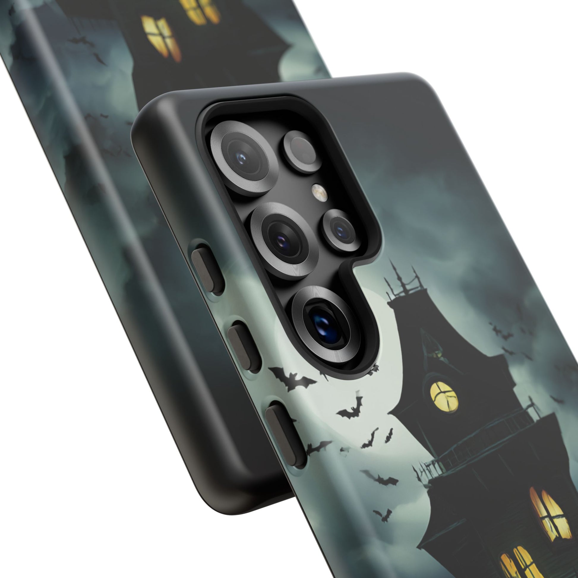 Gothic Haunted House Phone Case, Spooky Halloween Accessory, Creepy Gift for Horror Lovers, Unique Mobile Cover, Fall Decoration