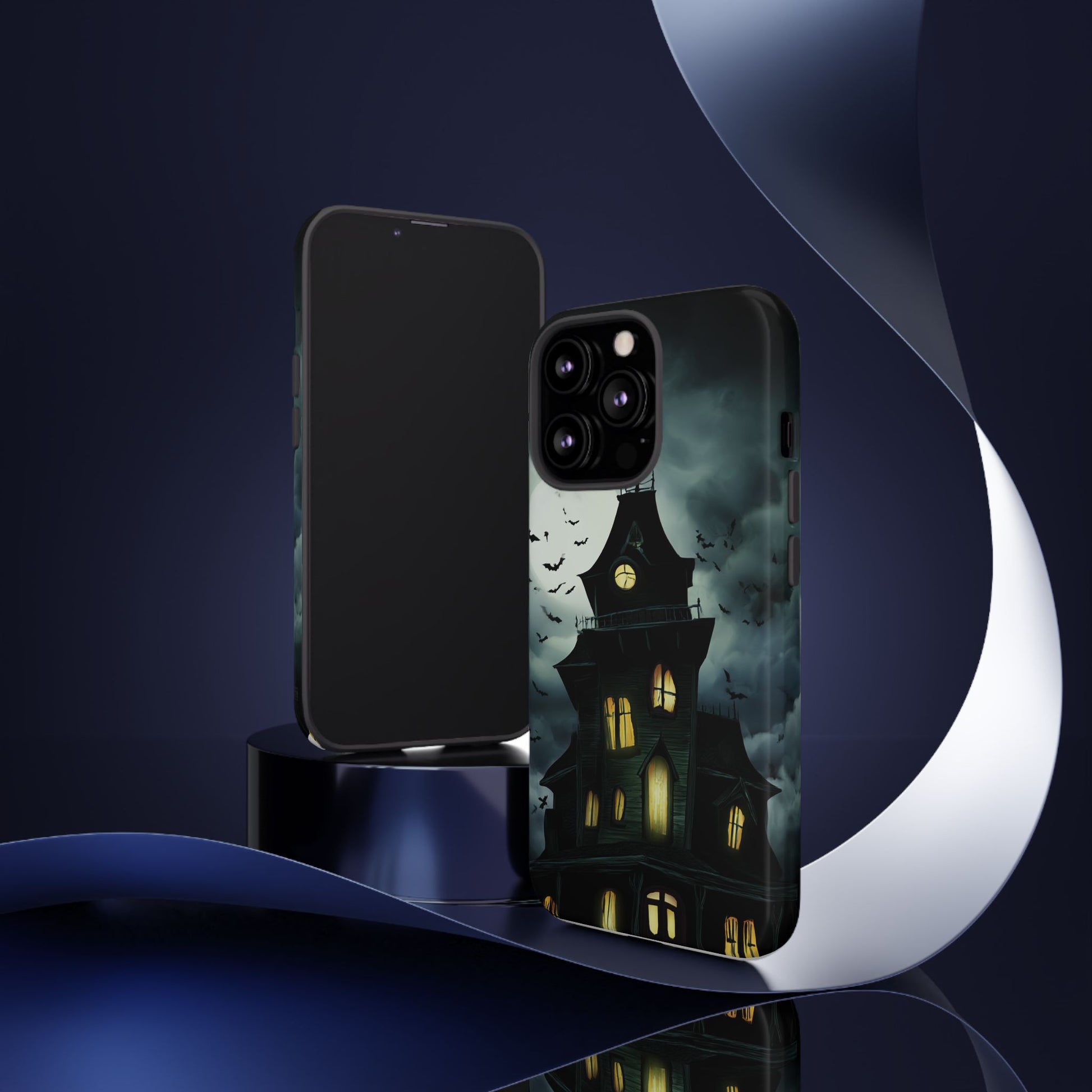 Gothic Haunted House Phone Case, Spooky Halloween Accessory, Creepy Gift for Horror Lovers, Unique Mobile Cover, Fall Decoration