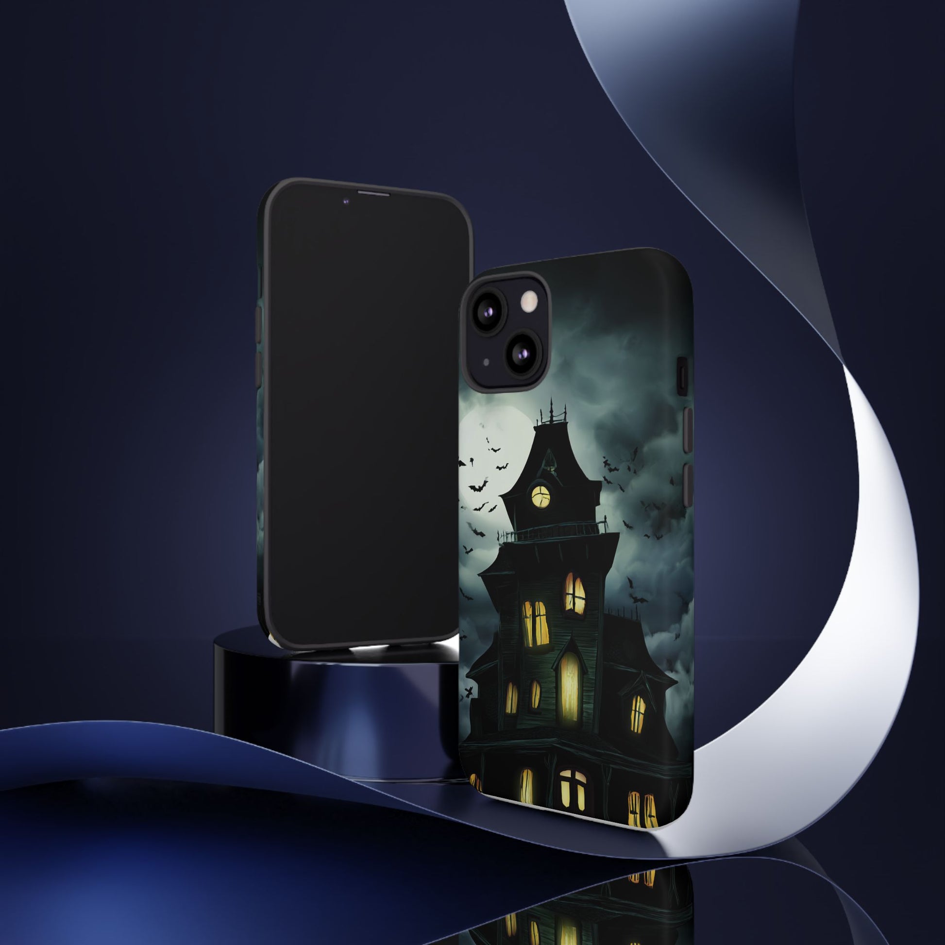 Gothic Haunted House Phone Case, Spooky Halloween Accessory, Creepy Gift for Horror Lovers, Unique Mobile Cover, Fall Decoration