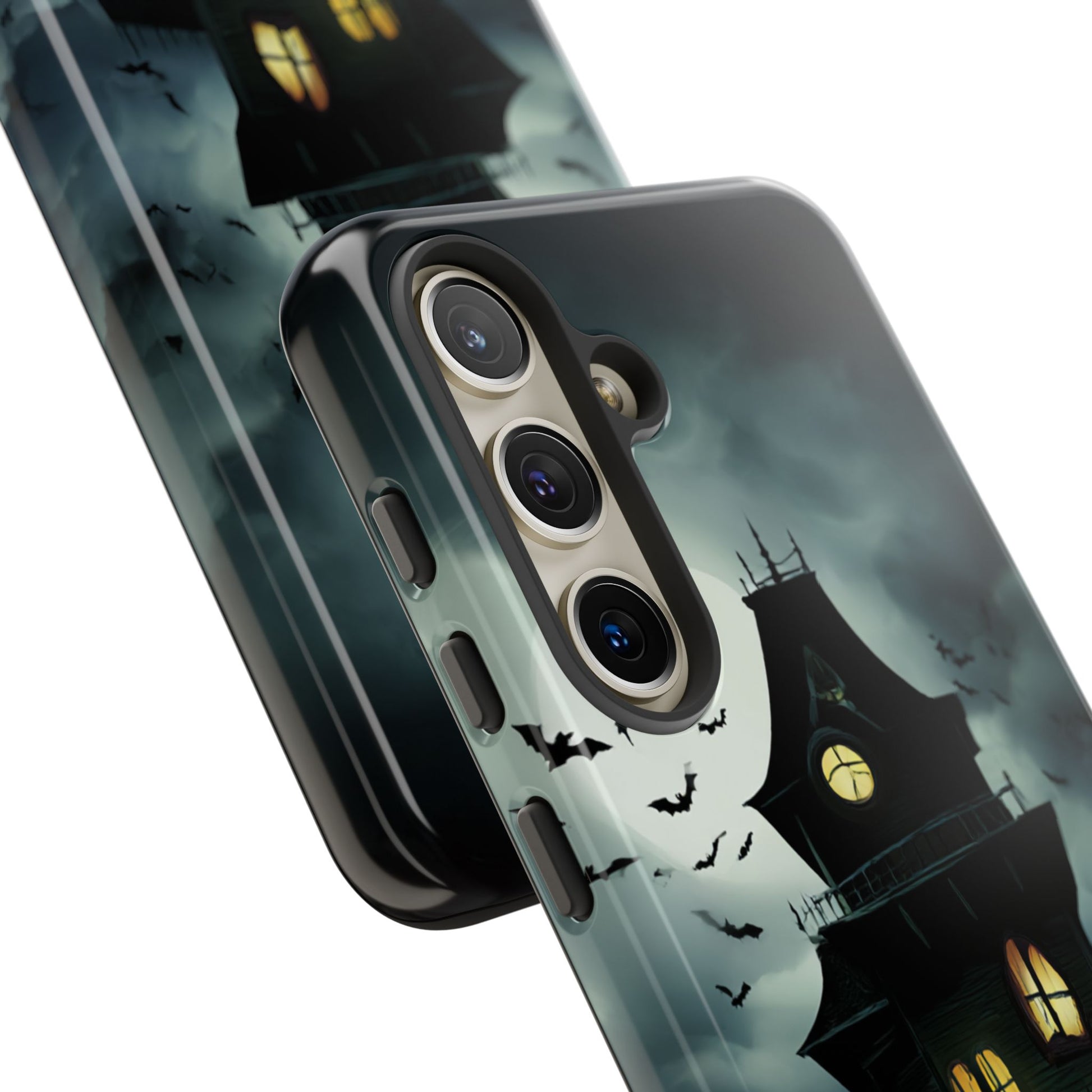 Gothic Haunted House Phone Case, Spooky Halloween Accessory, Creepy Gift for Horror Lovers, Unique Mobile Cover, Fall Decoration
