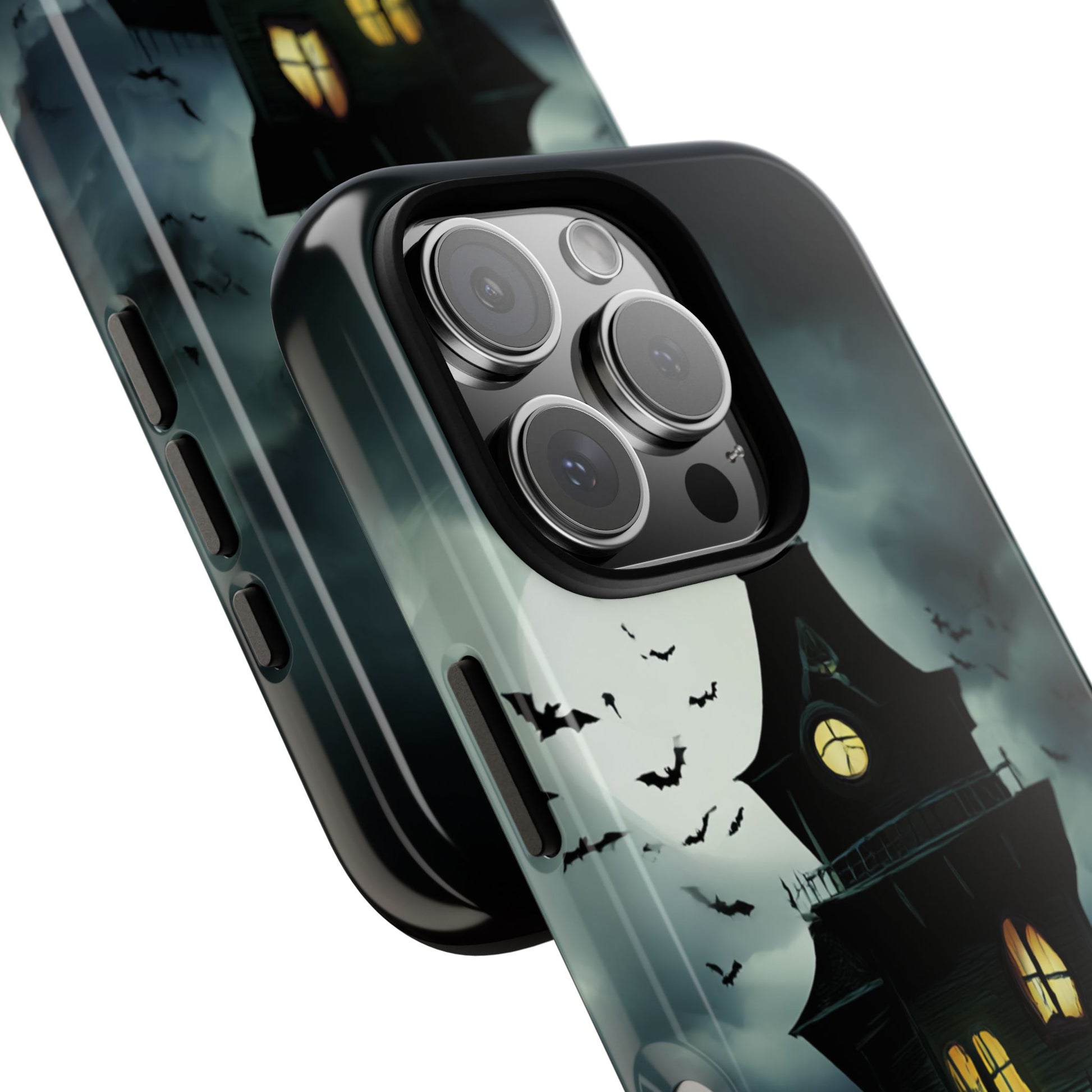 Gothic Haunted House Phone Case, Spooky Halloween Accessory, Creepy Gift for Horror Lovers, Unique Mobile Cover, Fall Decoration