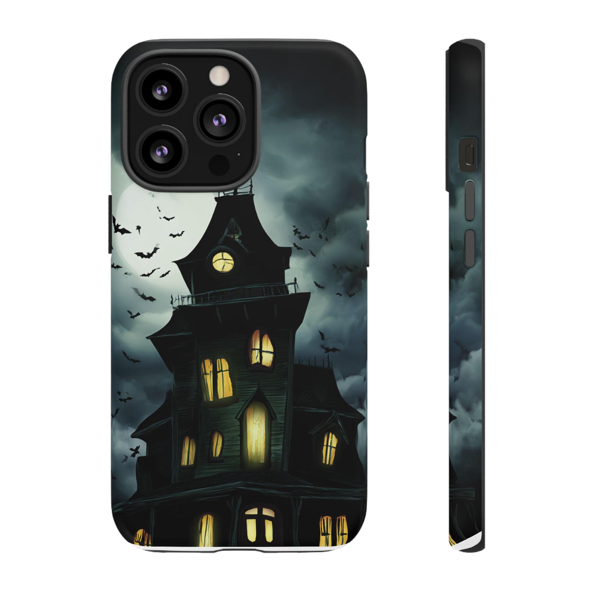 Gothic Haunted House Phone Case, Spooky Halloween Accessory, Creepy Gift for Horror Lovers, Unique Mobile Cover, Fall Decoration