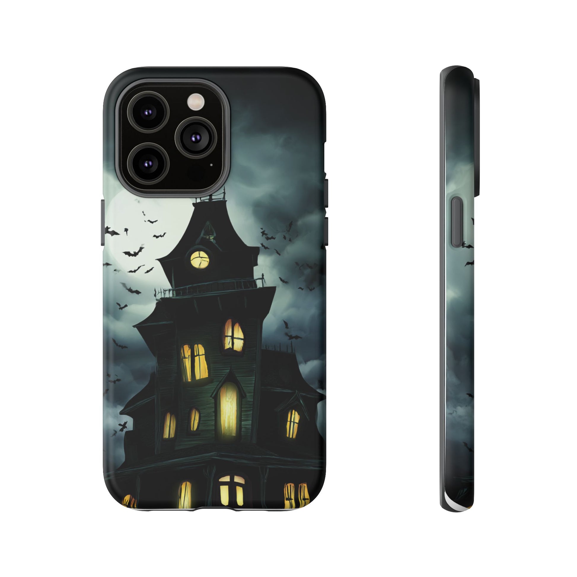 Gothic Haunted House Phone Case, Spooky Halloween Accessory, Creepy Gift for Horror Lovers, Unique Mobile Cover, Fall Decoration