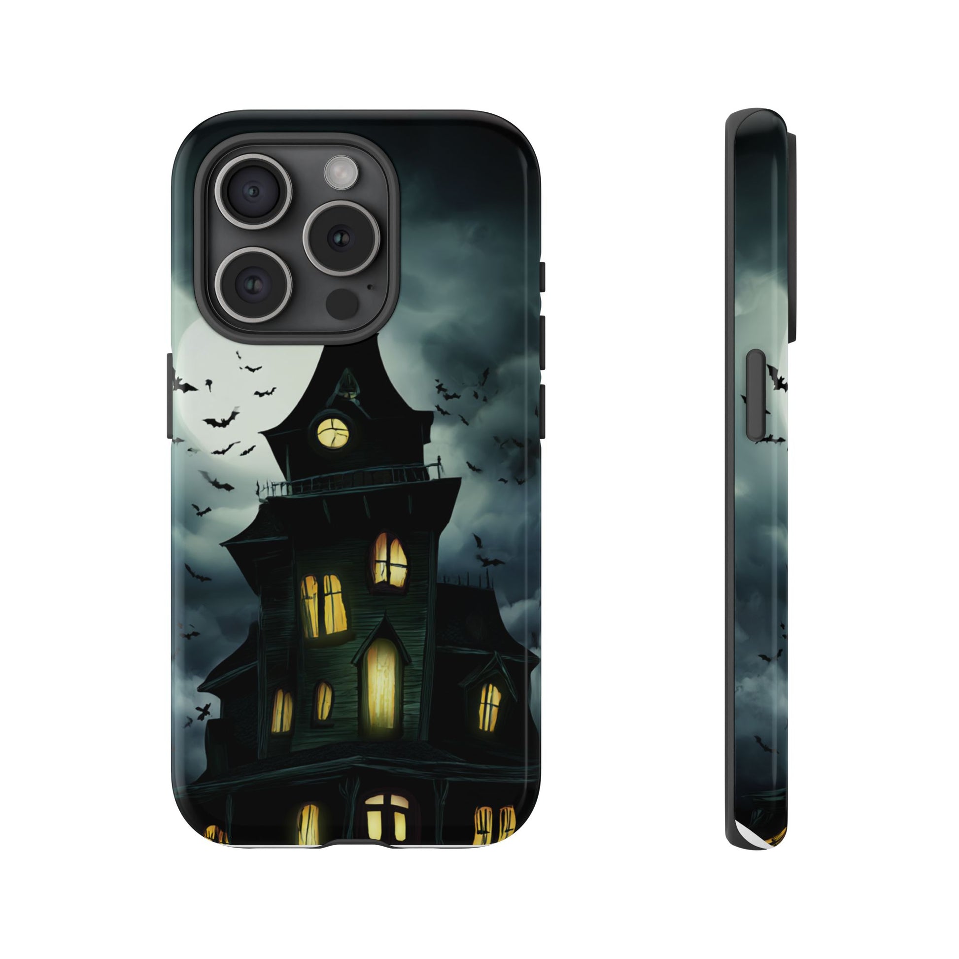 Gothic Haunted House Phone Case, Spooky Halloween Accessory, Creepy Gift for Horror Lovers, Unique Mobile Cover, Fall Decoration