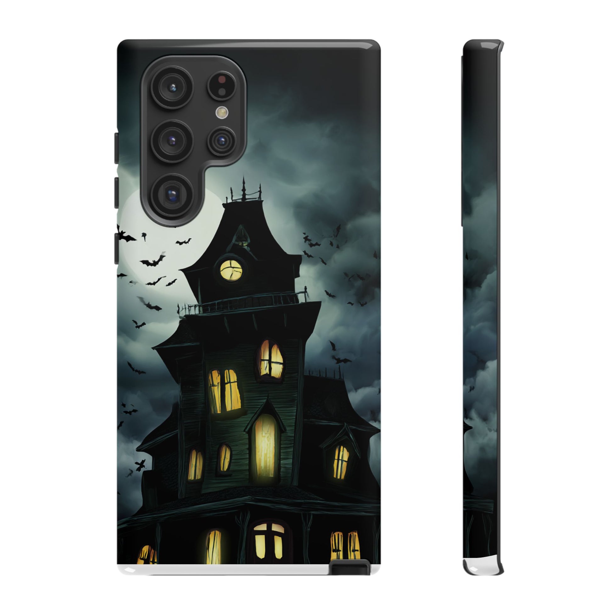 Gothic Haunted House Phone Case, Spooky Halloween Accessory, Creepy Gift for Horror Lovers, Unique Mobile Cover, Fall Decoration