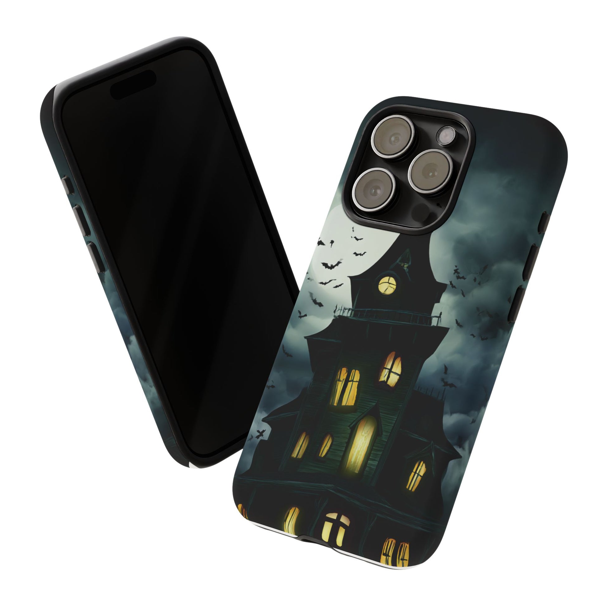 Gothic Haunted House Phone Case, Spooky Halloween Accessory, Creepy Gift for Horror Lovers, Unique Mobile Cover, Fall Decoration