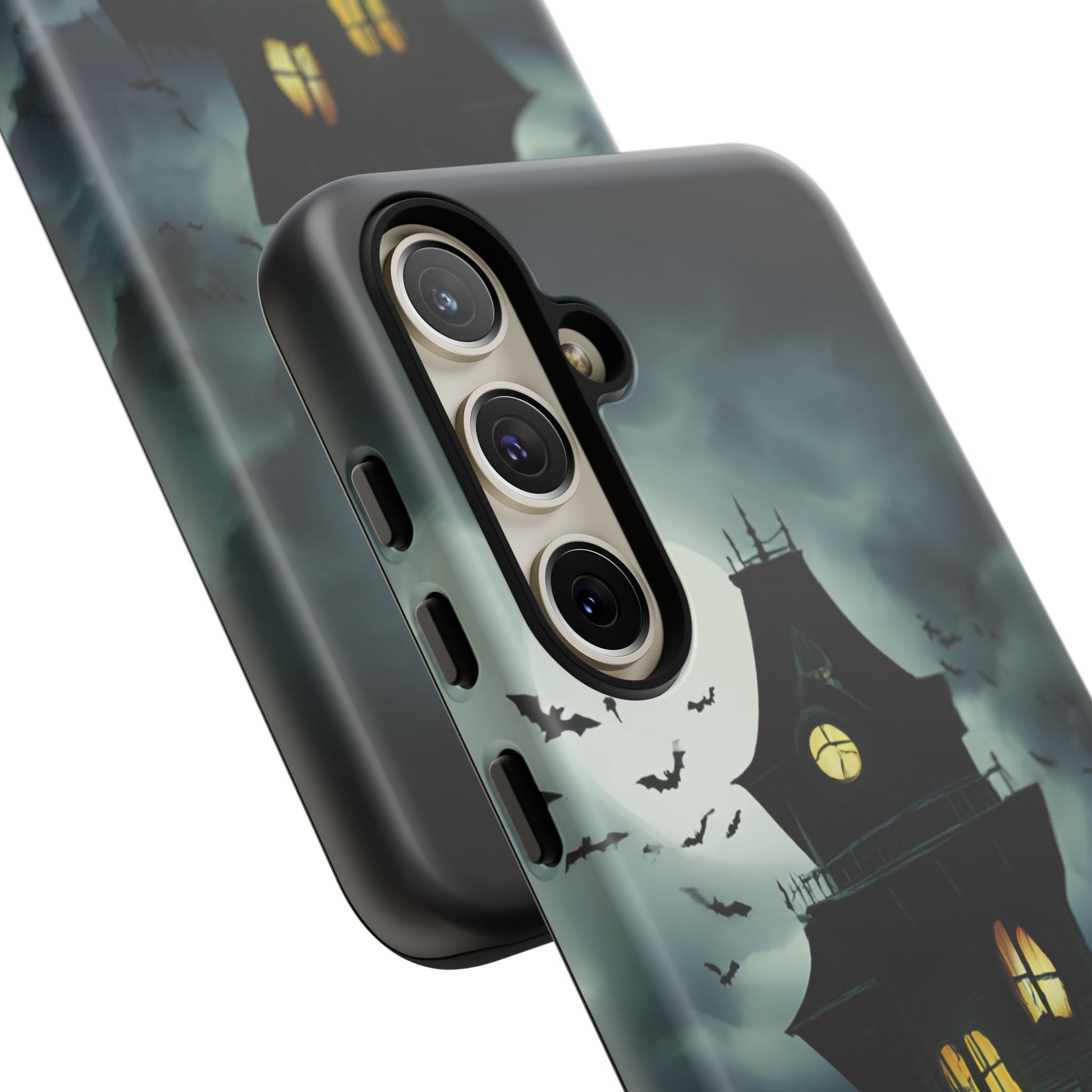 Gothic Haunted House Phone Case, Spooky Halloween Accessory, Creepy Gift for Horror Lovers, Unique Mobile Cover, Fall Decoration