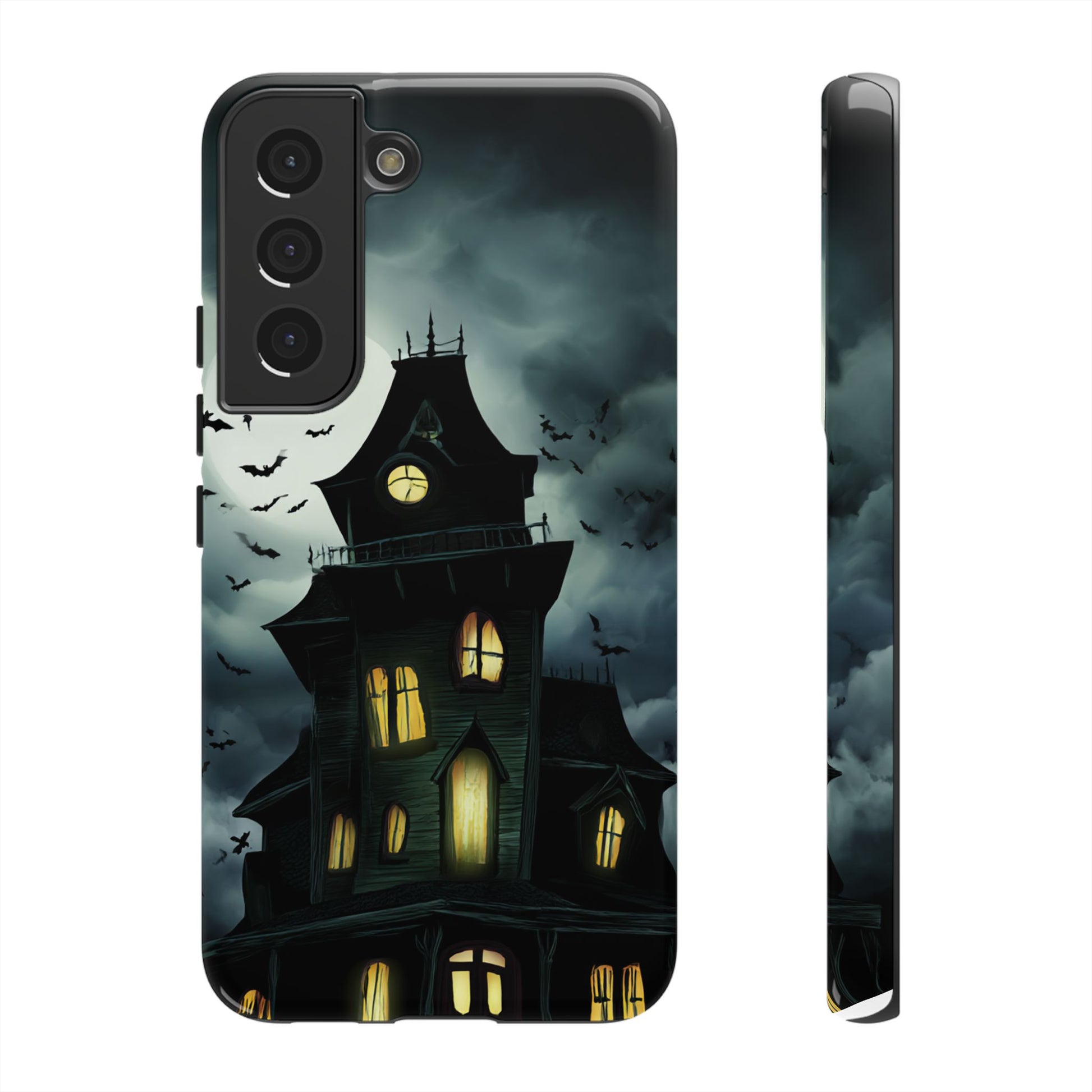 Gothic Haunted House Phone Case, Spooky Halloween Accessory, Creepy Gift for Horror Lovers, Unique Mobile Cover, Fall Decoration