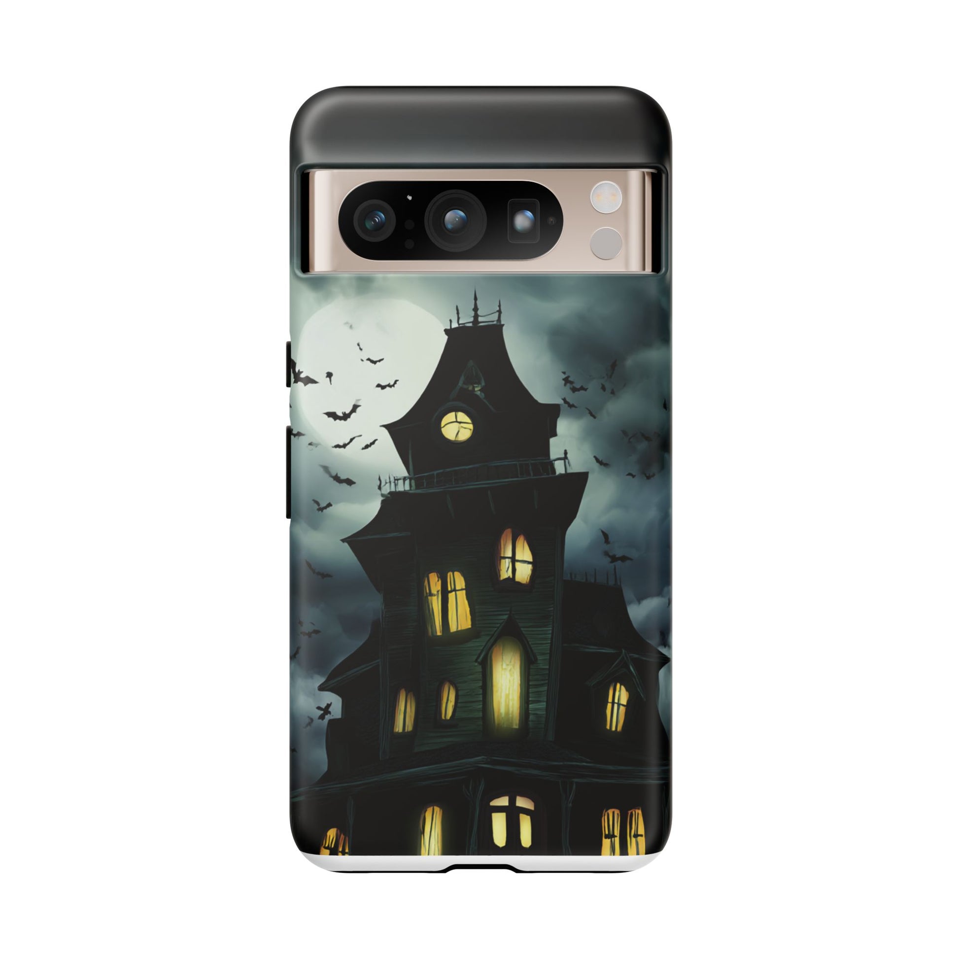 Gothic Haunted House Phone Case, Spooky Halloween Accessory, Creepy Gift for Horror Lovers, Unique Mobile Cover, Fall Decoration