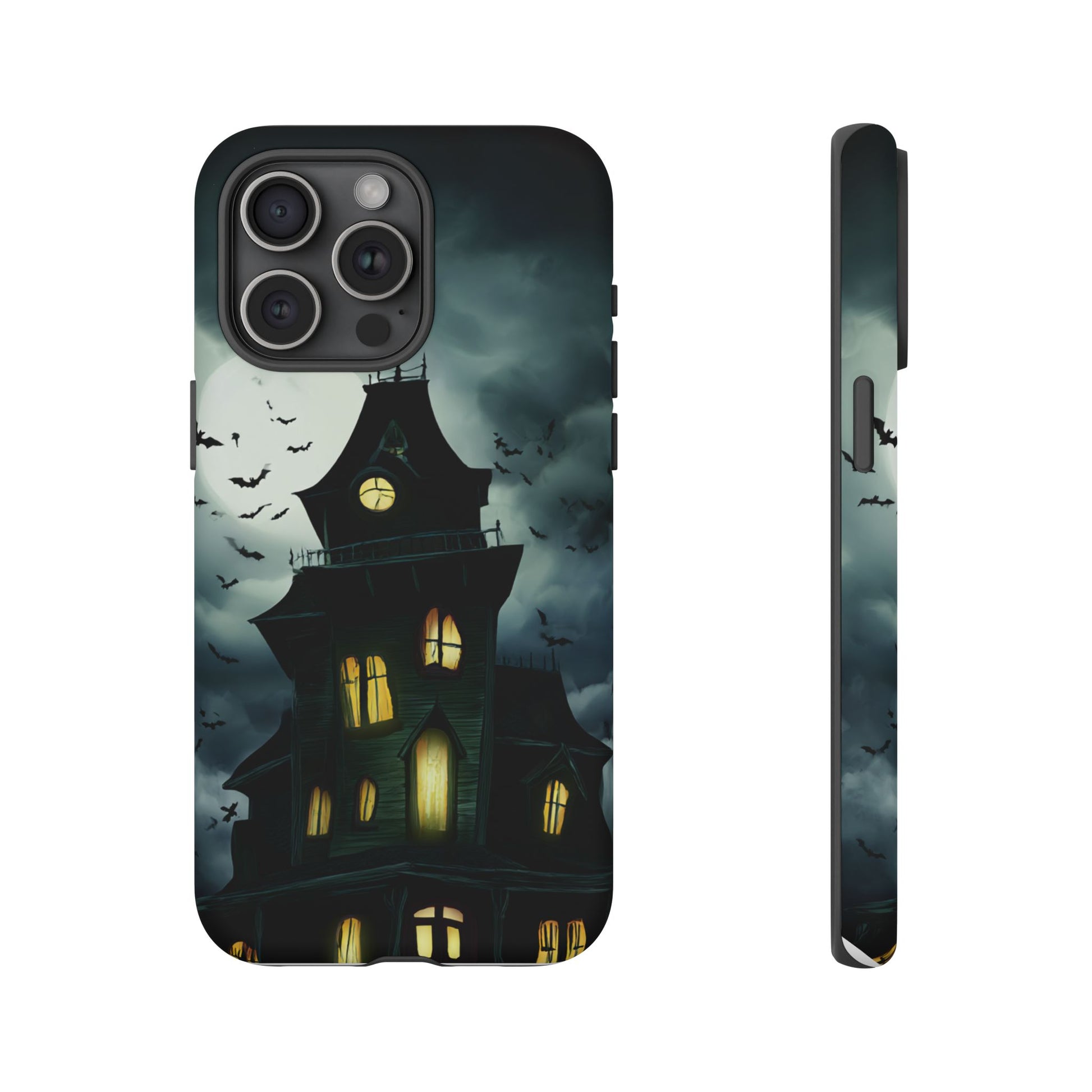Gothic Haunted House Phone Case, Spooky Halloween Accessory, Creepy Gift for Horror Lovers, Unique Mobile Cover, Fall Decoration