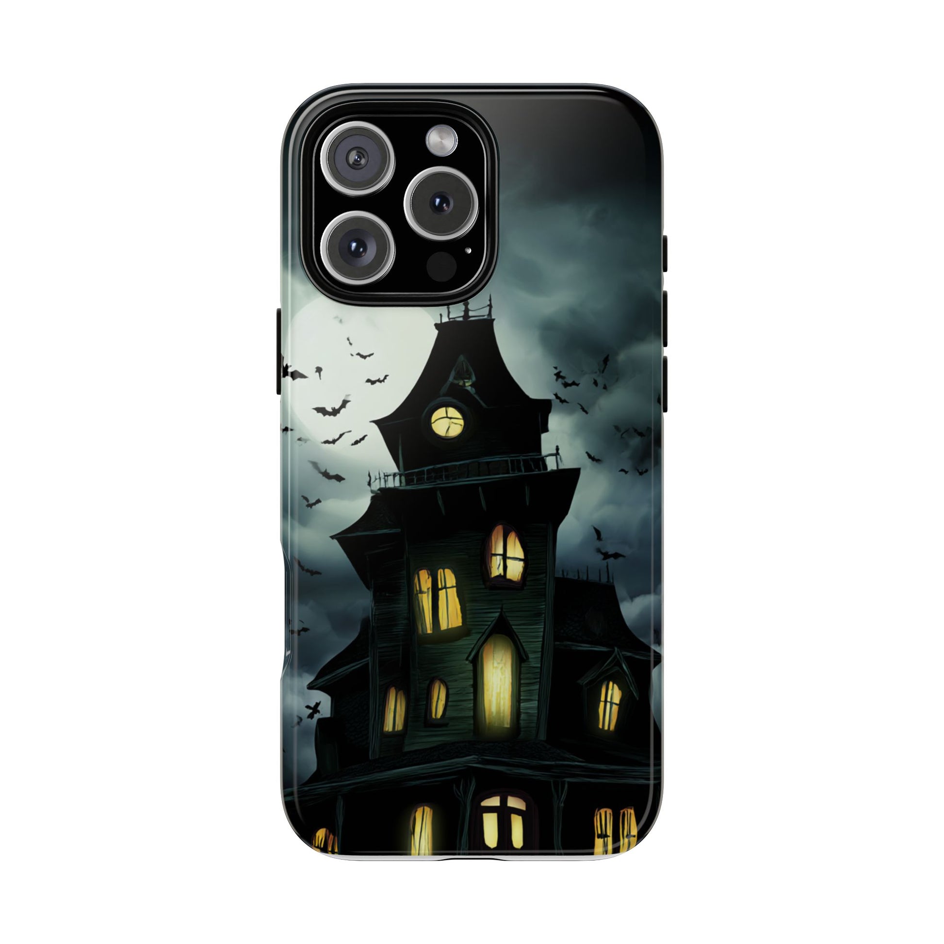 Gothic Haunted House Phone Case, Spooky Halloween Accessory, Creepy Gift for Horror Lovers, Unique Mobile Cover, Fall Decoration