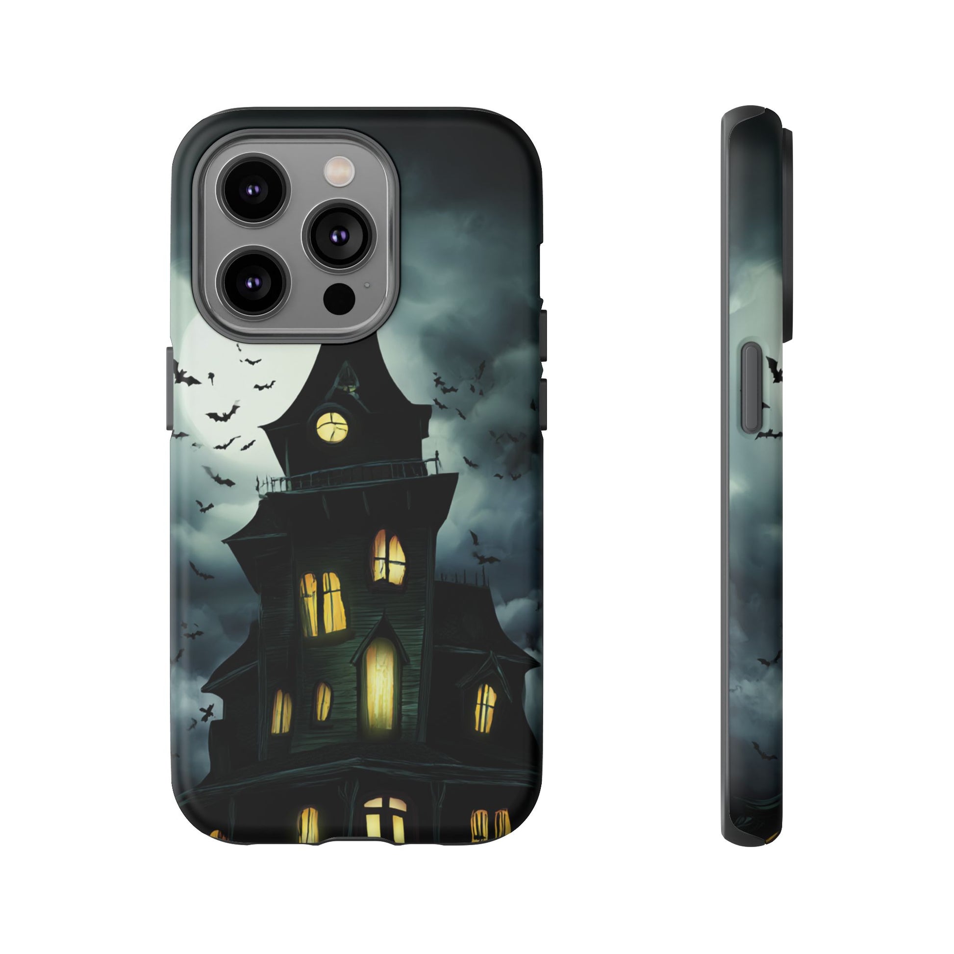 Gothic Haunted House Phone Case, Spooky Halloween Accessory, Creepy Gift for Horror Lovers, Unique Mobile Cover, Fall Decoration