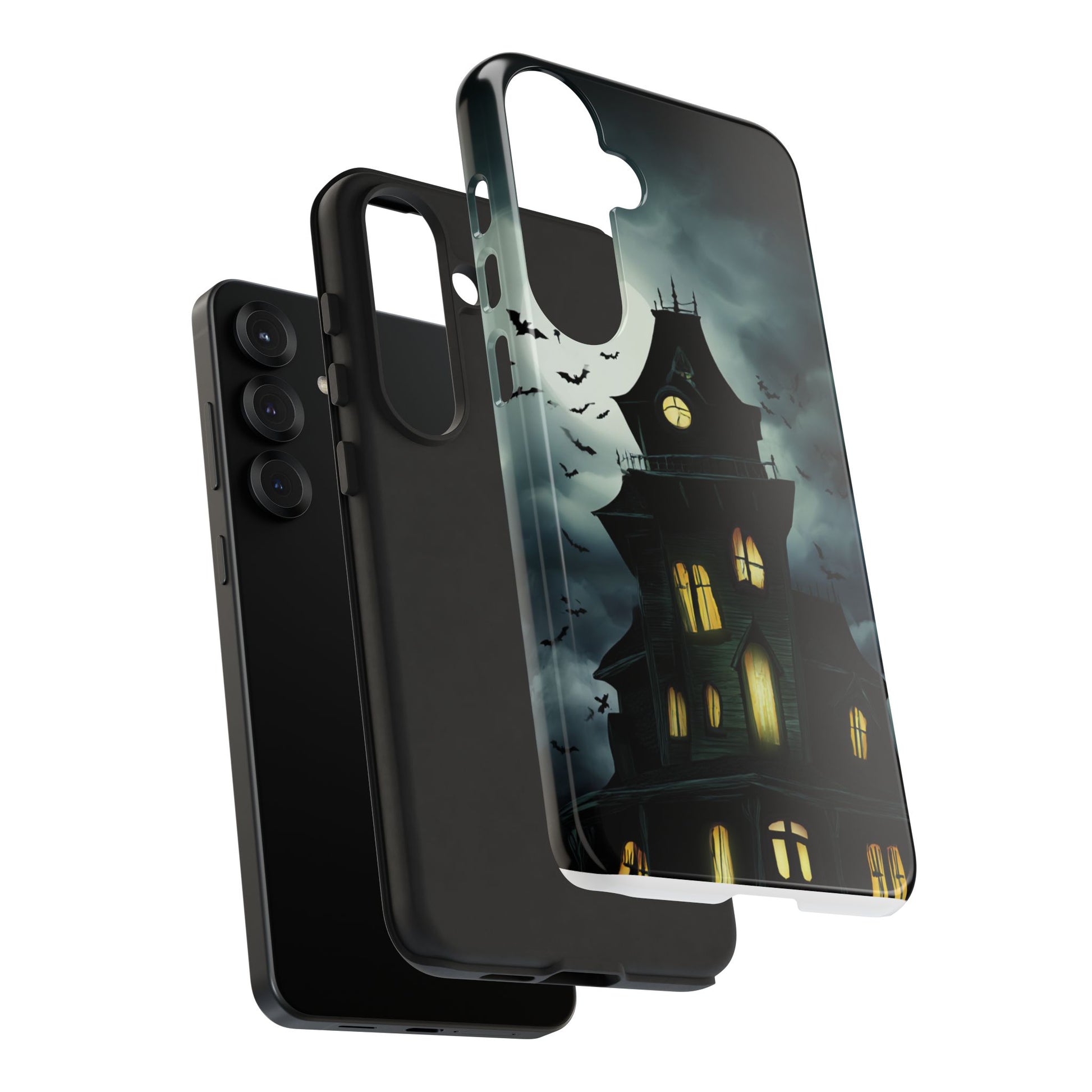 Gothic Haunted House Phone Case, Spooky Halloween Accessory, Creepy Gift for Horror Lovers, Unique Mobile Cover, Fall Decoration