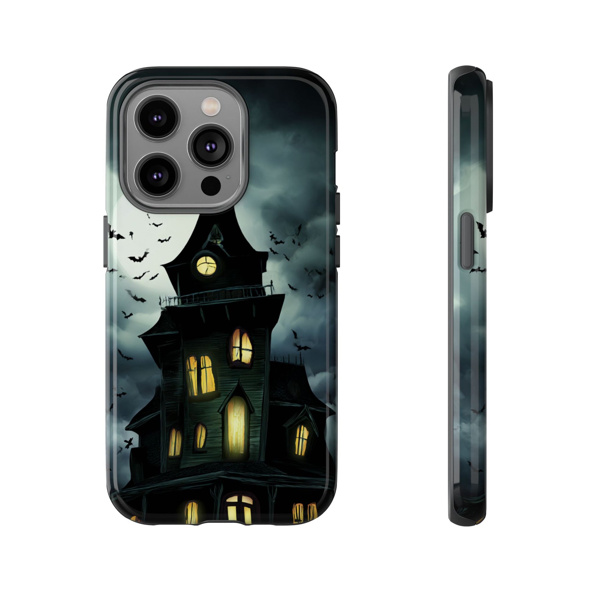 Gothic Haunted House Phone Case, Spooky Halloween Accessory, Creepy Gift for Horror Lovers, Unique Mobile Cover, Fall Decoration