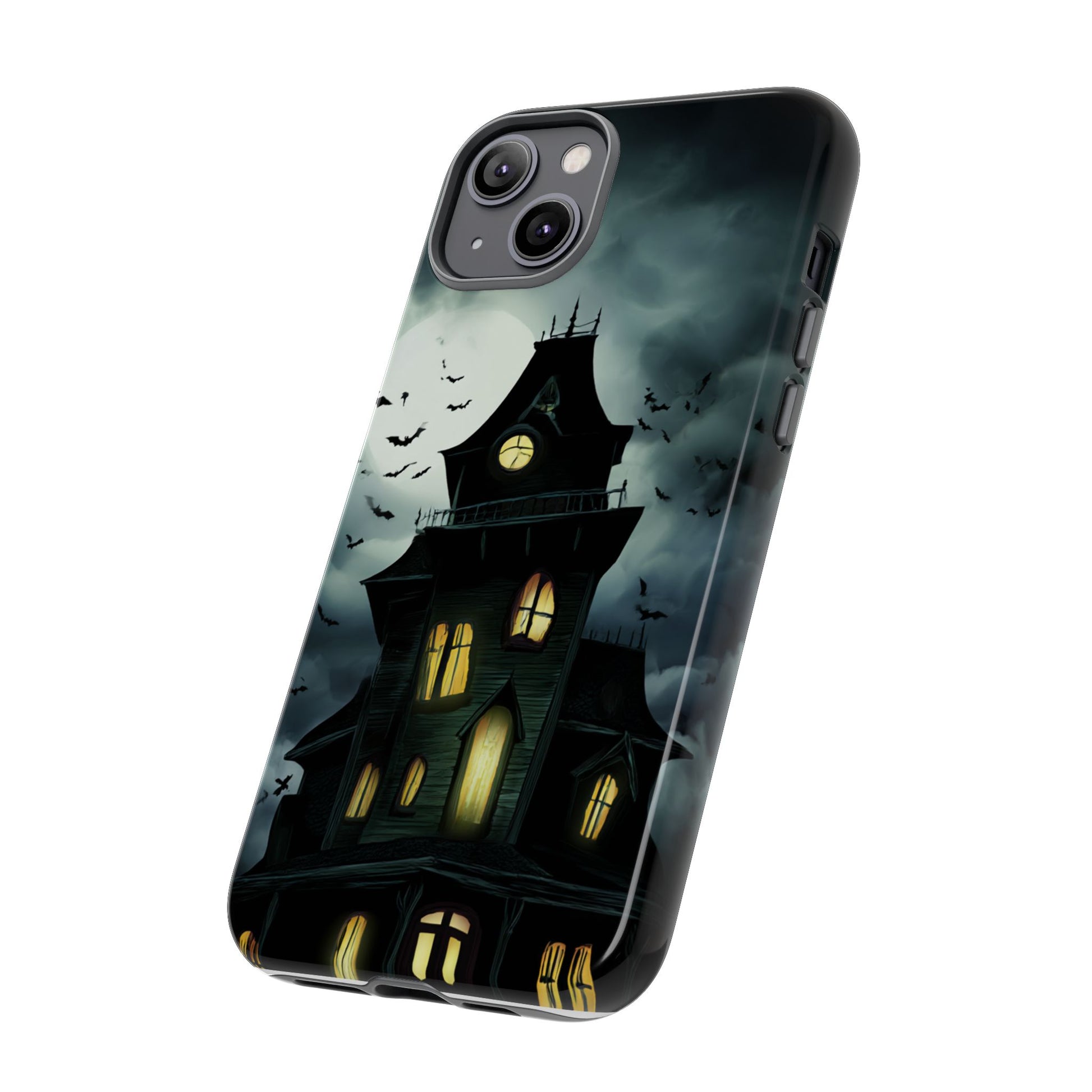 Gothic Haunted House Phone Case, Spooky Halloween Accessory, Creepy Gift for Horror Lovers, Unique Mobile Cover, Fall Decoration