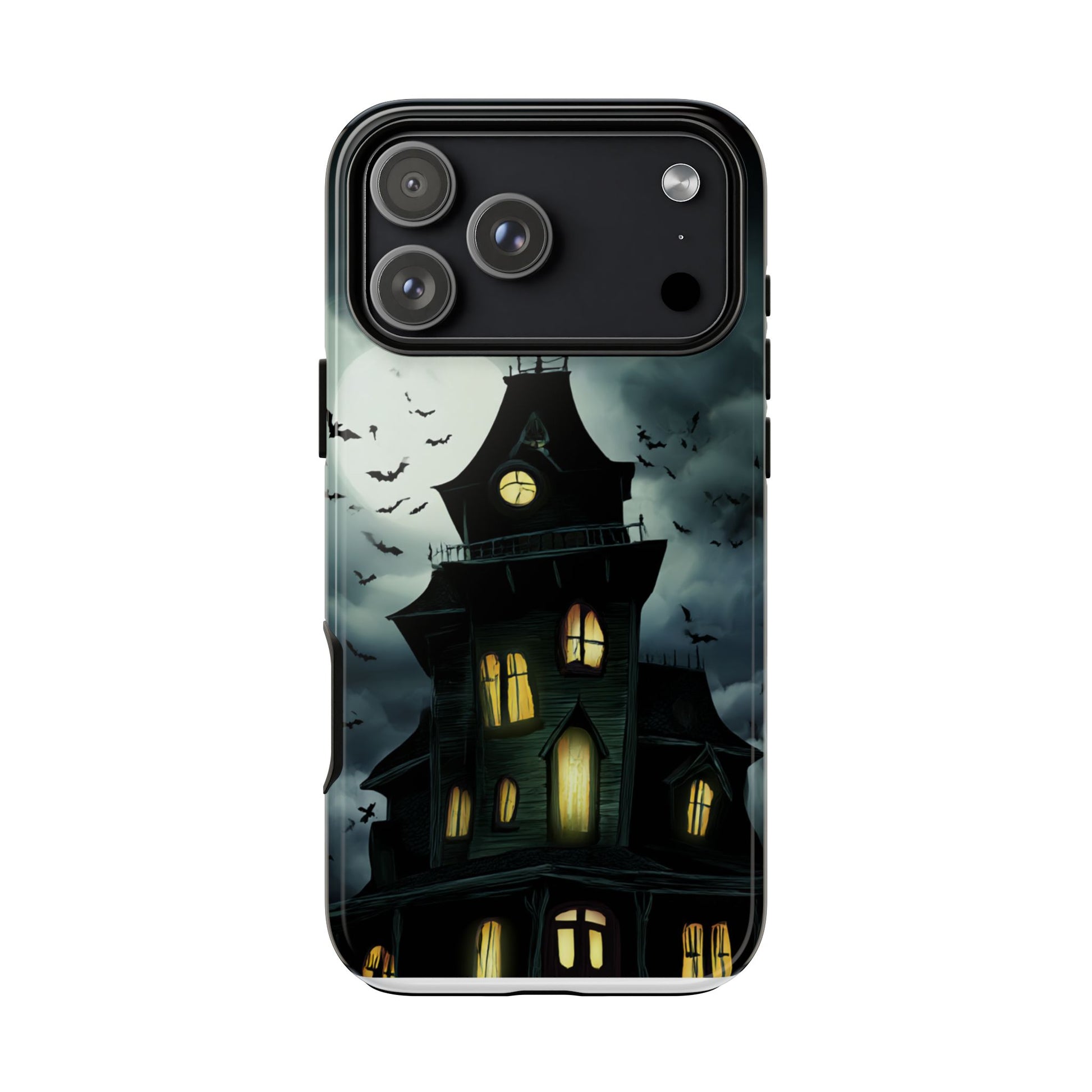 Gothic Haunted House Phone Case, Spooky Halloween Accessory, Creepy Gift for Horror Lovers, Unique Mobile Cover, Fall Decoration