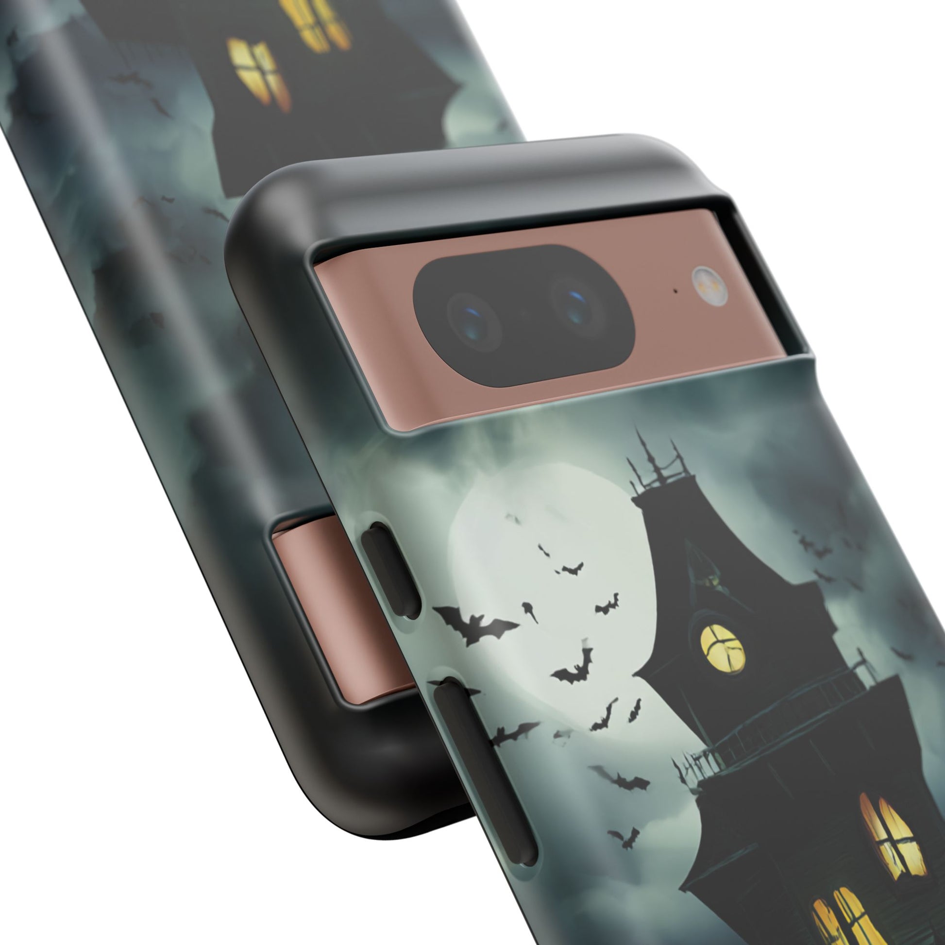 Gothic Haunted House Phone Case, Spooky Halloween Accessory, Creepy Gift for Horror Lovers, Unique Mobile Cover, Fall Decoration