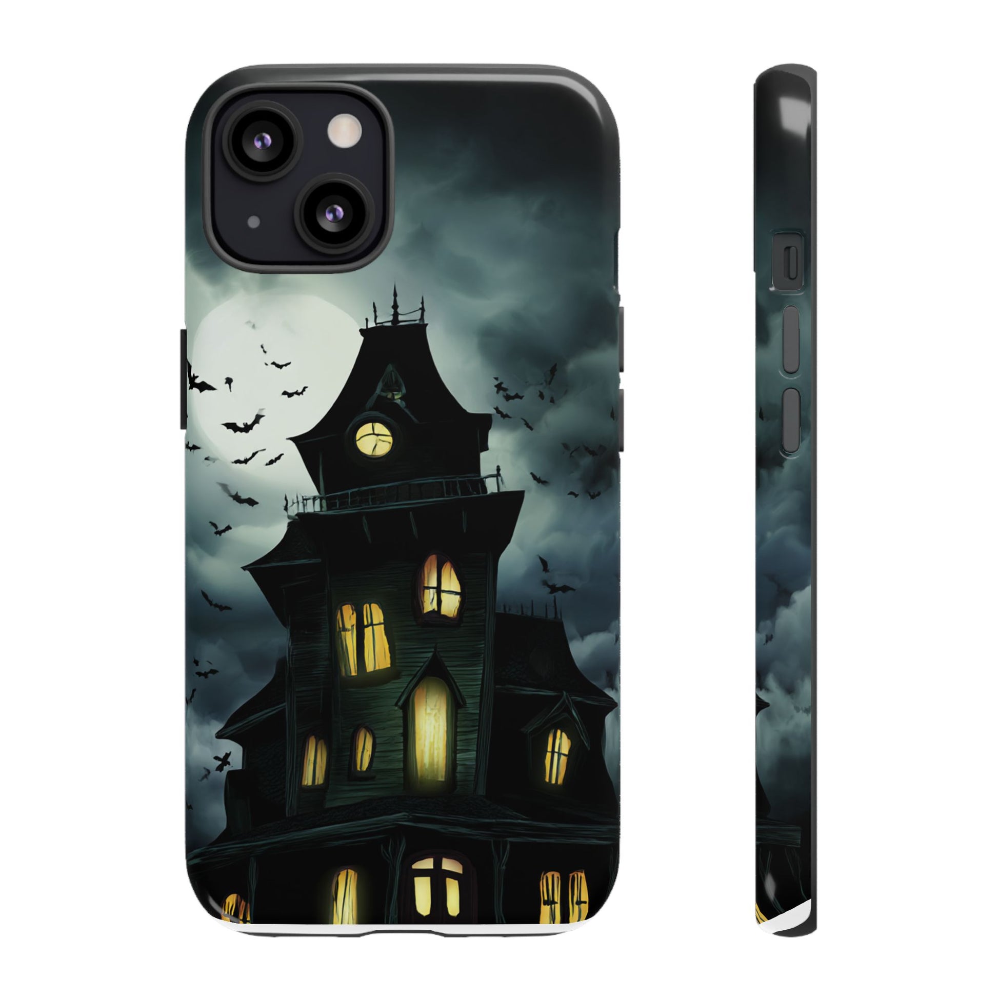 Gothic Haunted House Phone Case, Spooky Halloween Accessory, Creepy Gift for Horror Lovers, Unique Mobile Cover, Fall Decoration
