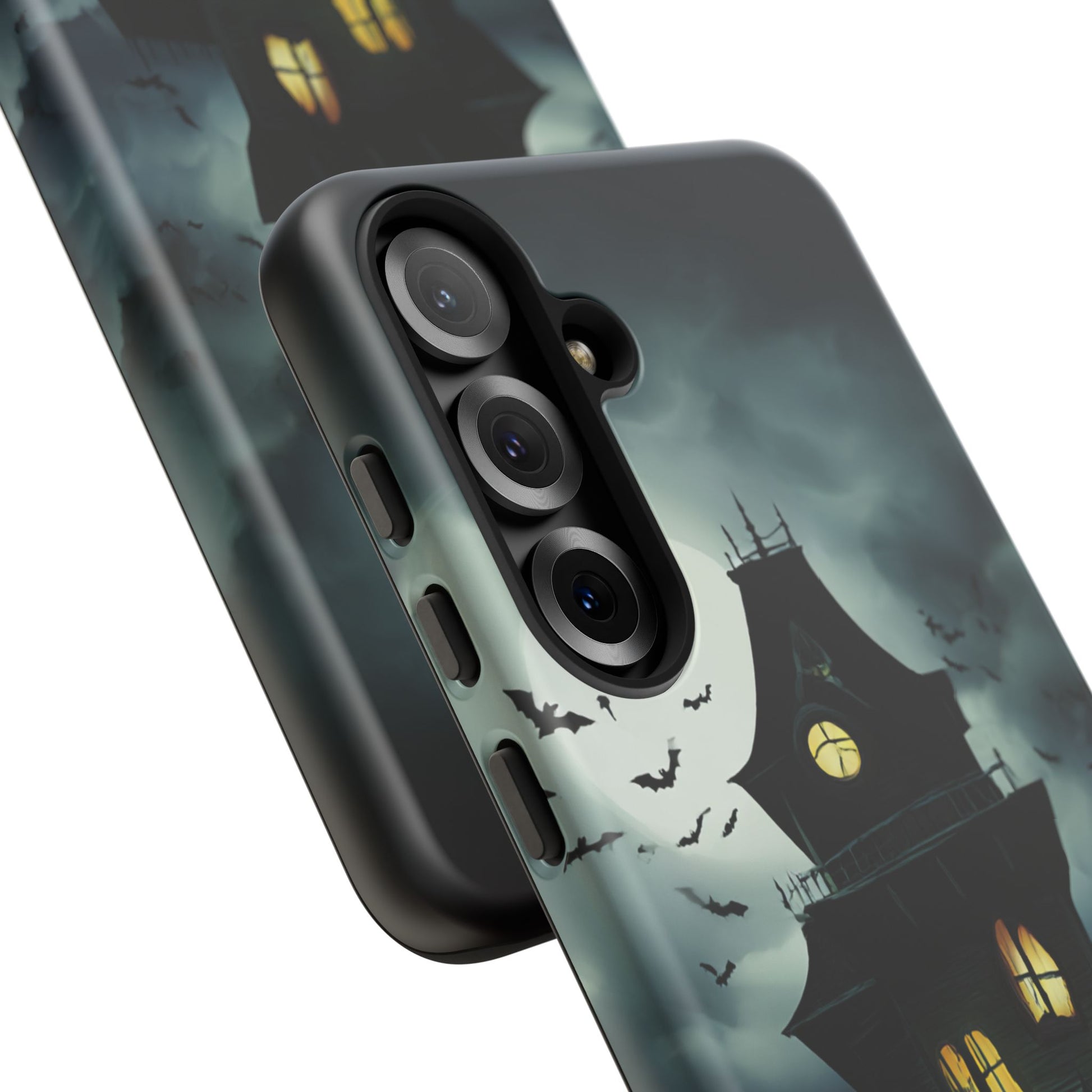 Gothic Haunted House Phone Case, Spooky Halloween Accessory, Creepy Gift for Horror Lovers, Unique Mobile Cover, Fall Decoration