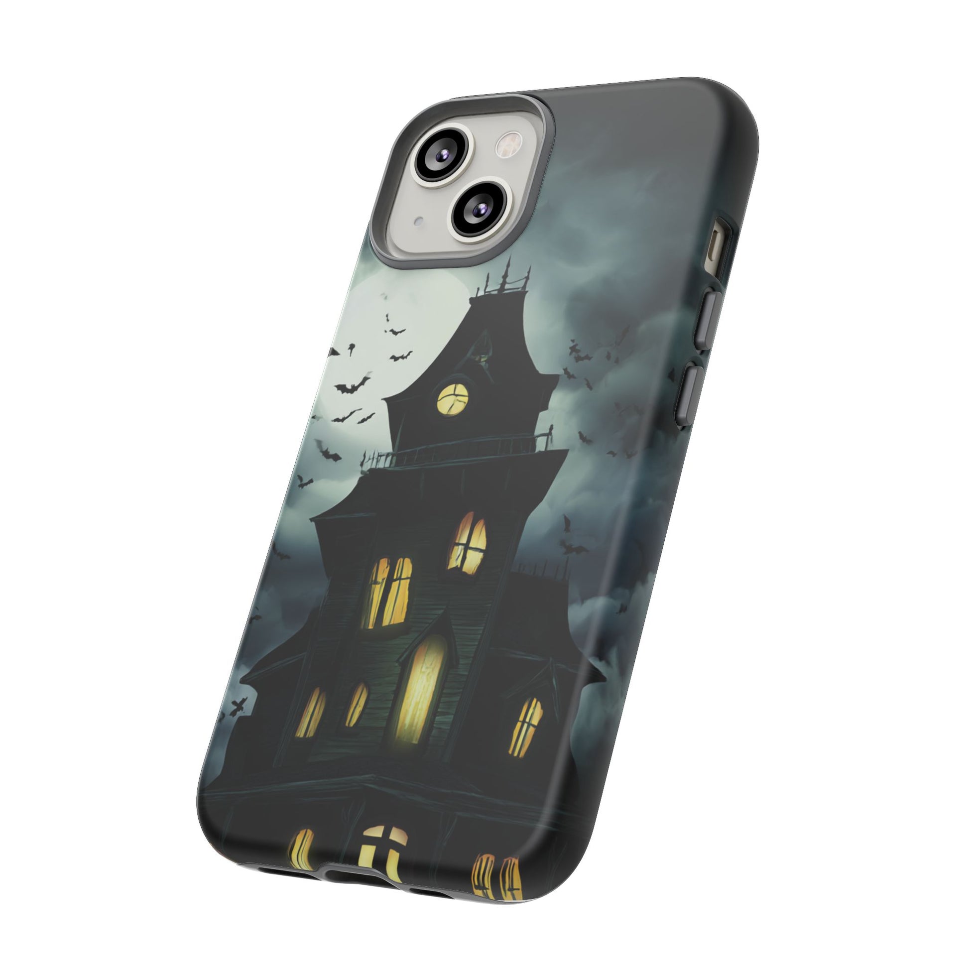 Gothic Haunted House Phone Case, Spooky Halloween Accessory, Creepy Gift for Horror Lovers, Unique Mobile Cover, Fall Decoration