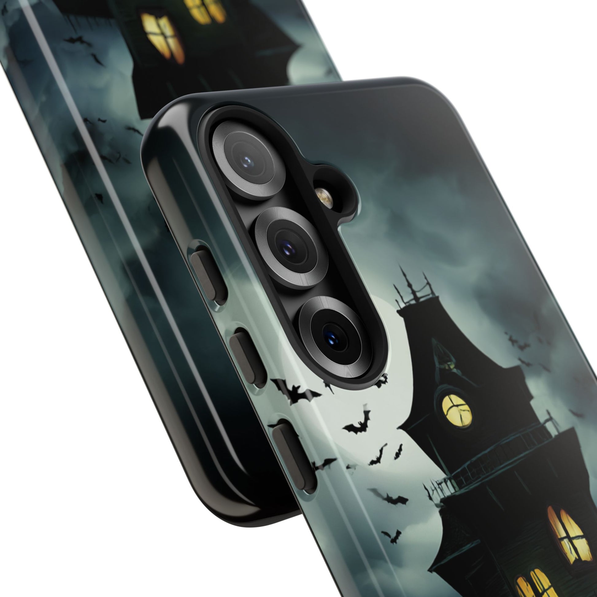 Gothic Haunted House Phone Case, Spooky Halloween Accessory, Creepy Gift for Horror Lovers, Unique Mobile Cover, Fall Decoration