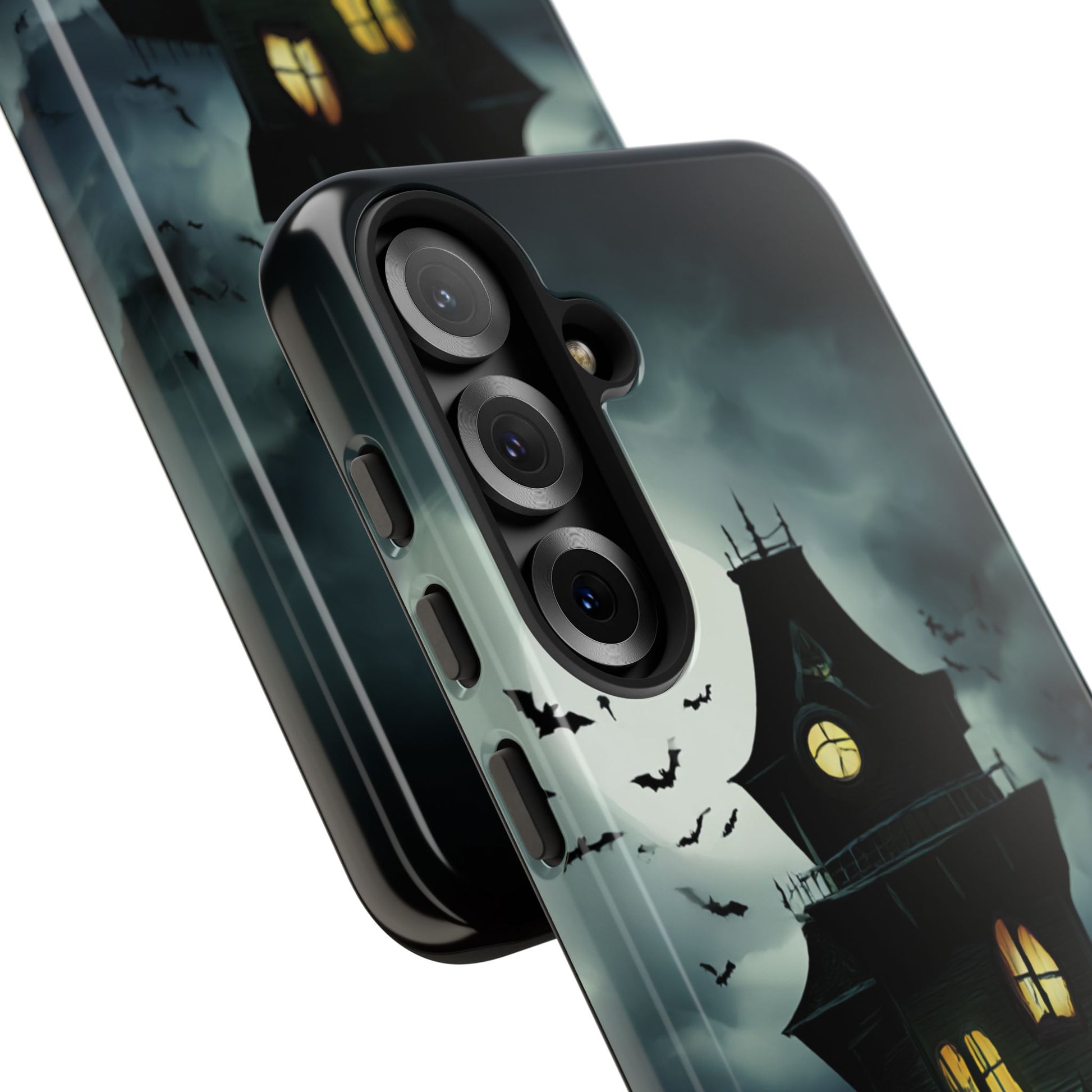 Gothic Haunted House Phone Case, Spooky Halloween Accessory, Creepy Gift for Horror Lovers, Unique Mobile Cover, Fall Decoration