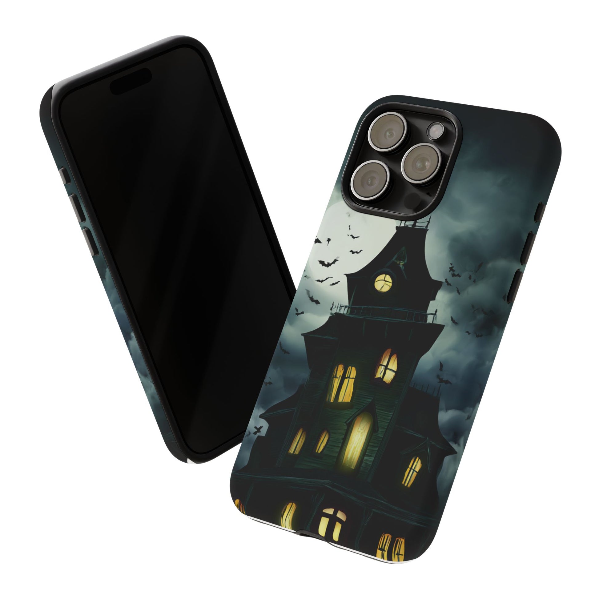 Gothic Haunted House Phone Case, Spooky Halloween Accessory, Creepy Gift for Horror Lovers, Unique Mobile Cover, Fall Decoration