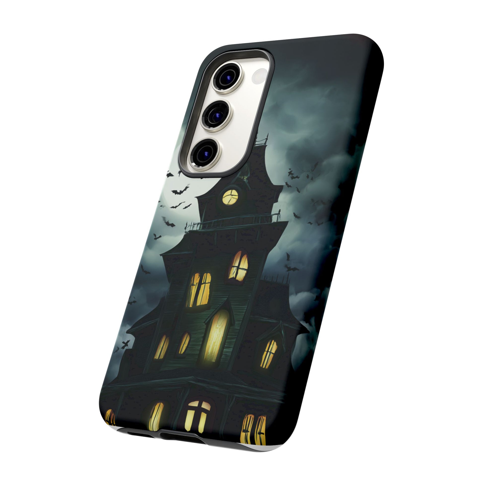 Gothic Haunted House Phone Case, Spooky Halloween Accessory, Creepy Gift for Horror Lovers, Unique Mobile Cover, Fall Decoration