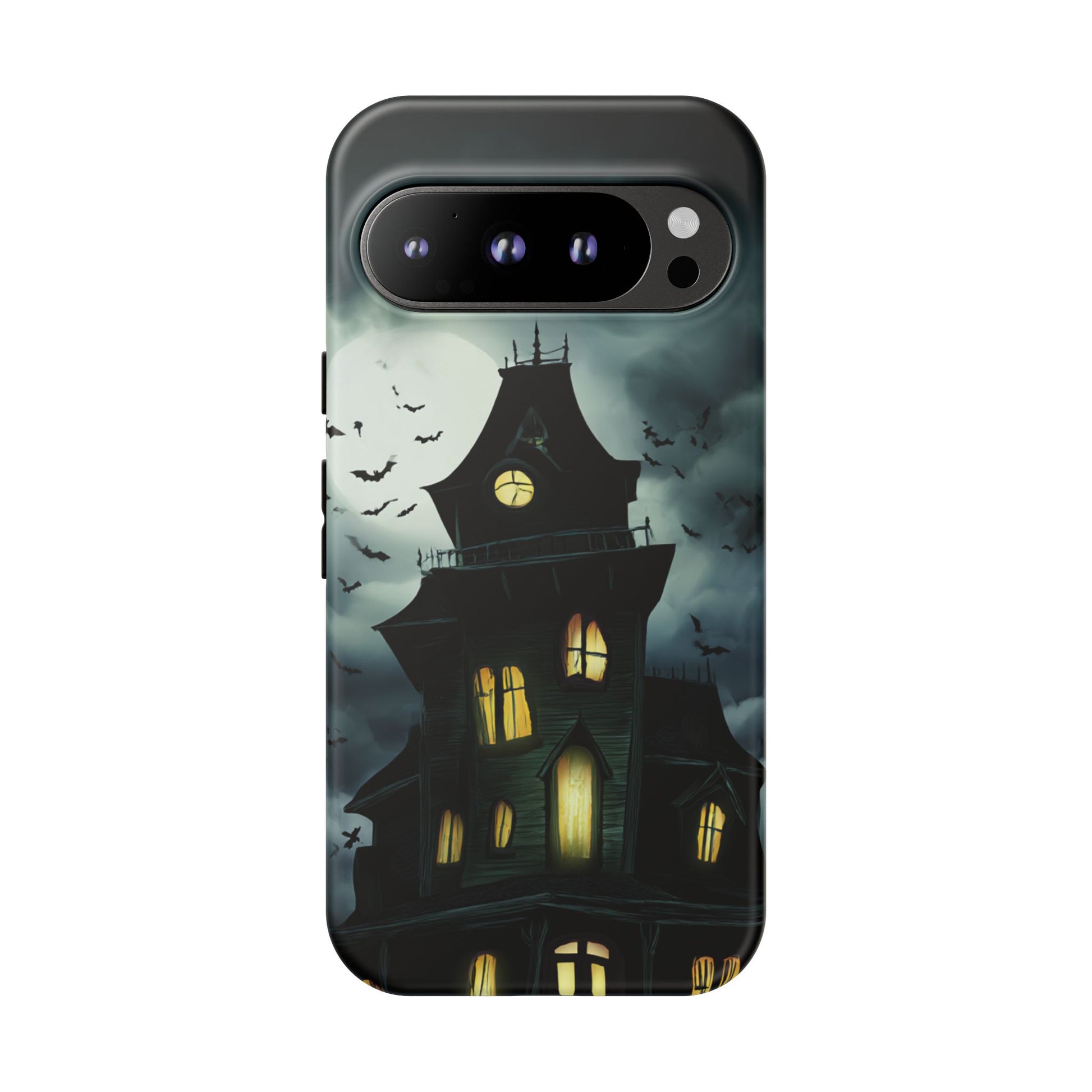 Gothic Haunted House Phone Case, Spooky Halloween Accessory, Creepy Gift for Horror Lovers, Unique Mobile Cover, Fall Decoration